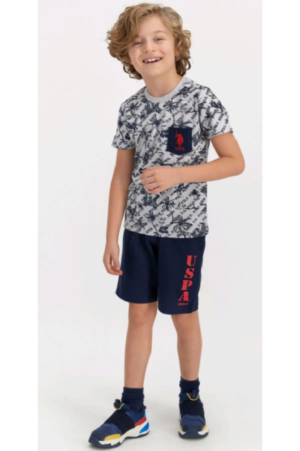 U.S. Polo Assn. Us Polo Assn Kısa Kollu Erkek Çocuk Pijama Takımı