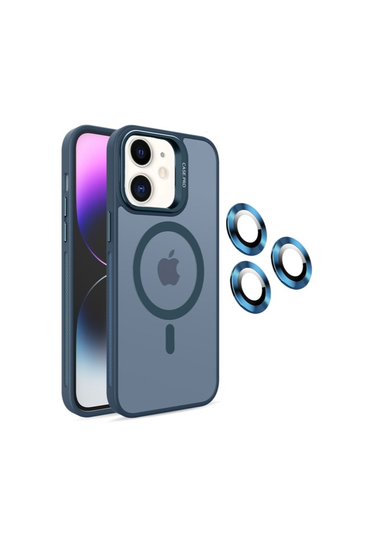 UnDePlus Apple iPhone 11 Kılıf Magsafe Standlı + Klon Kamera Lensli Kapak