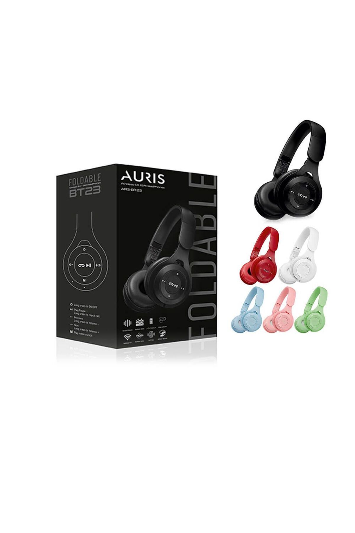 Auris AURİS ARS-BT23 Katlanabilir Kafa Üstü Kablosuz Bluetooth Kulaklık