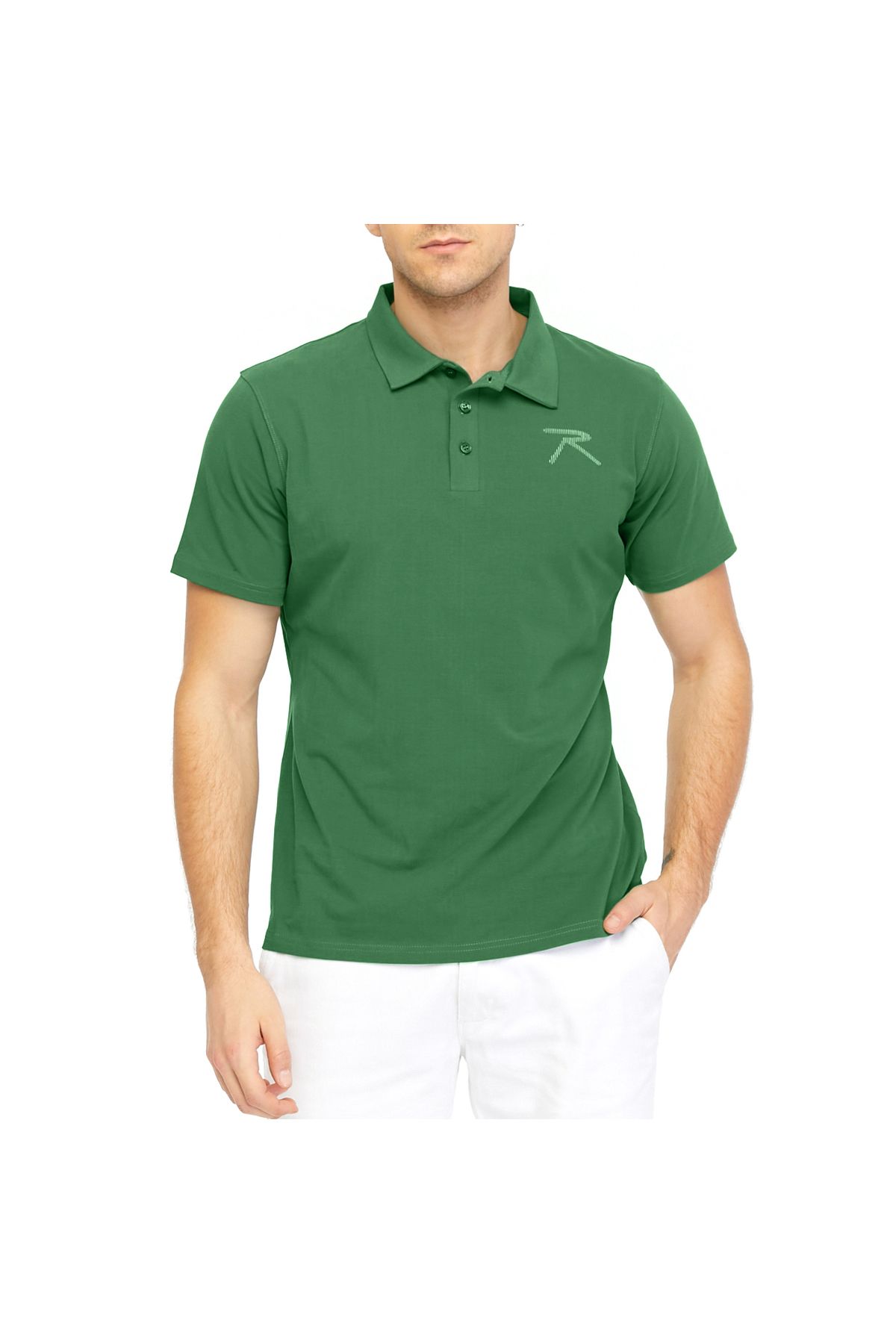 raru Erkek Kısa Kollu Polo T-shirt Ostendo Yeşil