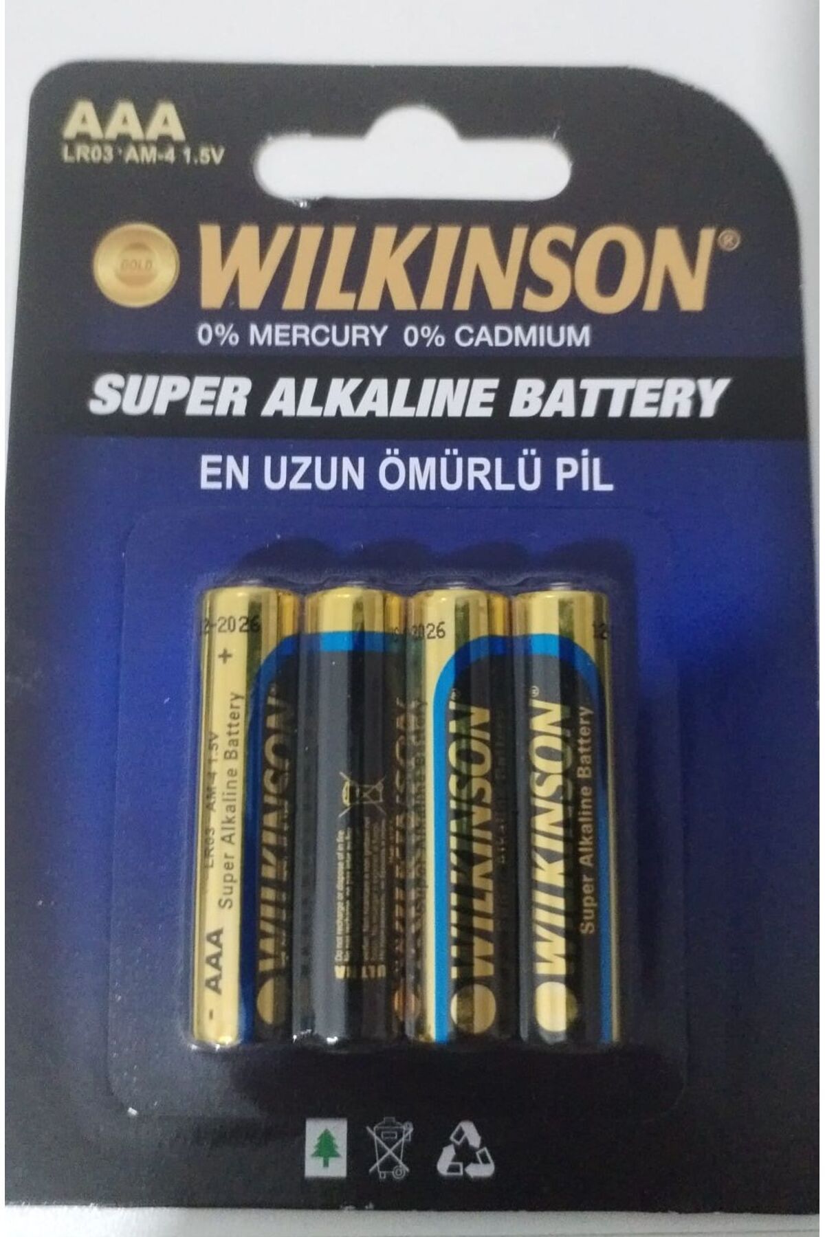 Wilkinson Super Alkaline Battery 4 lü paket, toplam 16 adet tekli pil