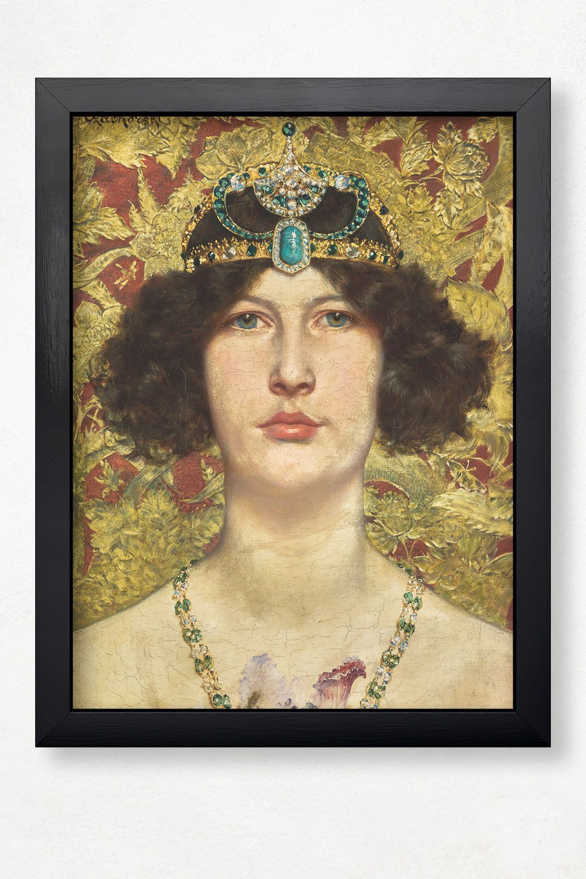 DuoArt Wladyslaw Czachórski - Cleopatra/ünlü Eserler/doğal Ahşap Çerçeveli Poster/çerçeve Rengi:siyah