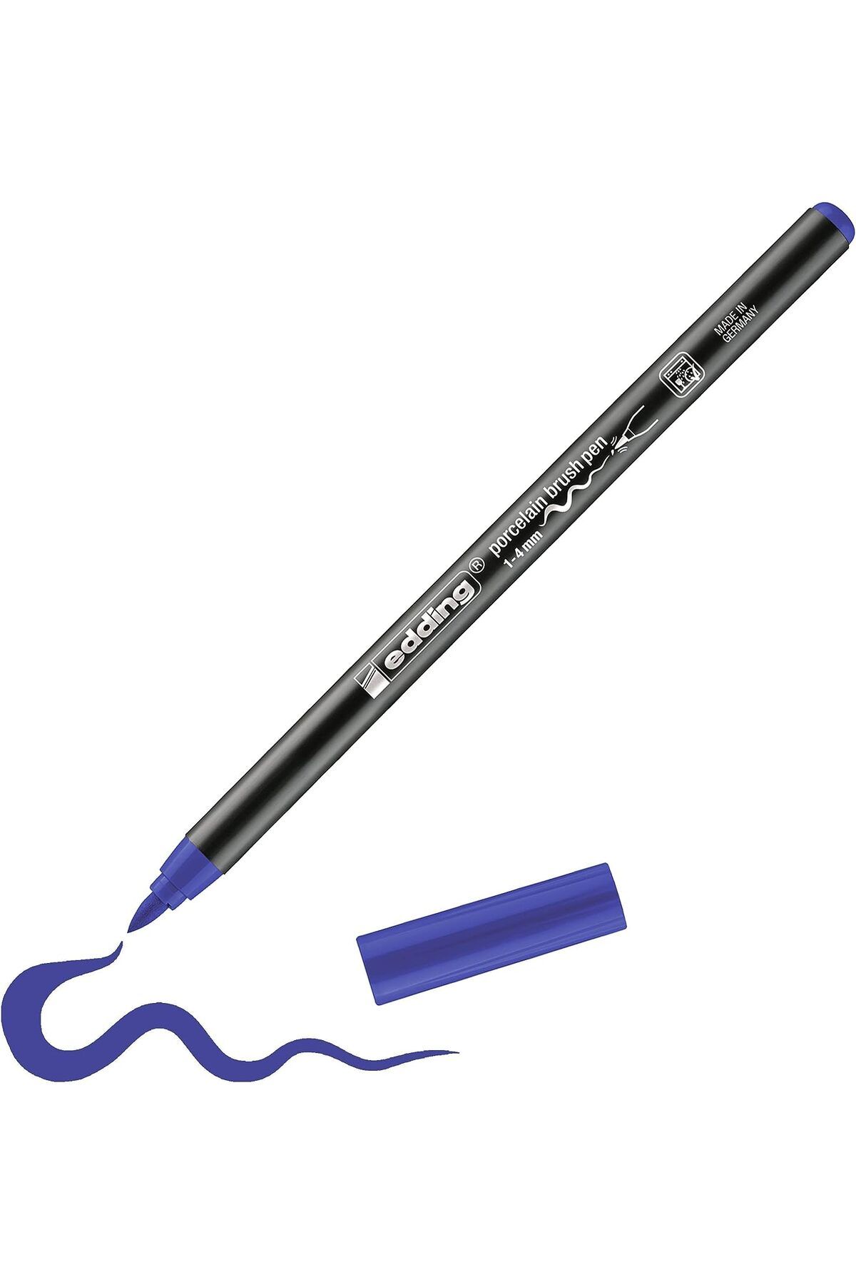 Edding 4200 Fırça Uçlu Porselen Kalemi 1-4mm – Mavi