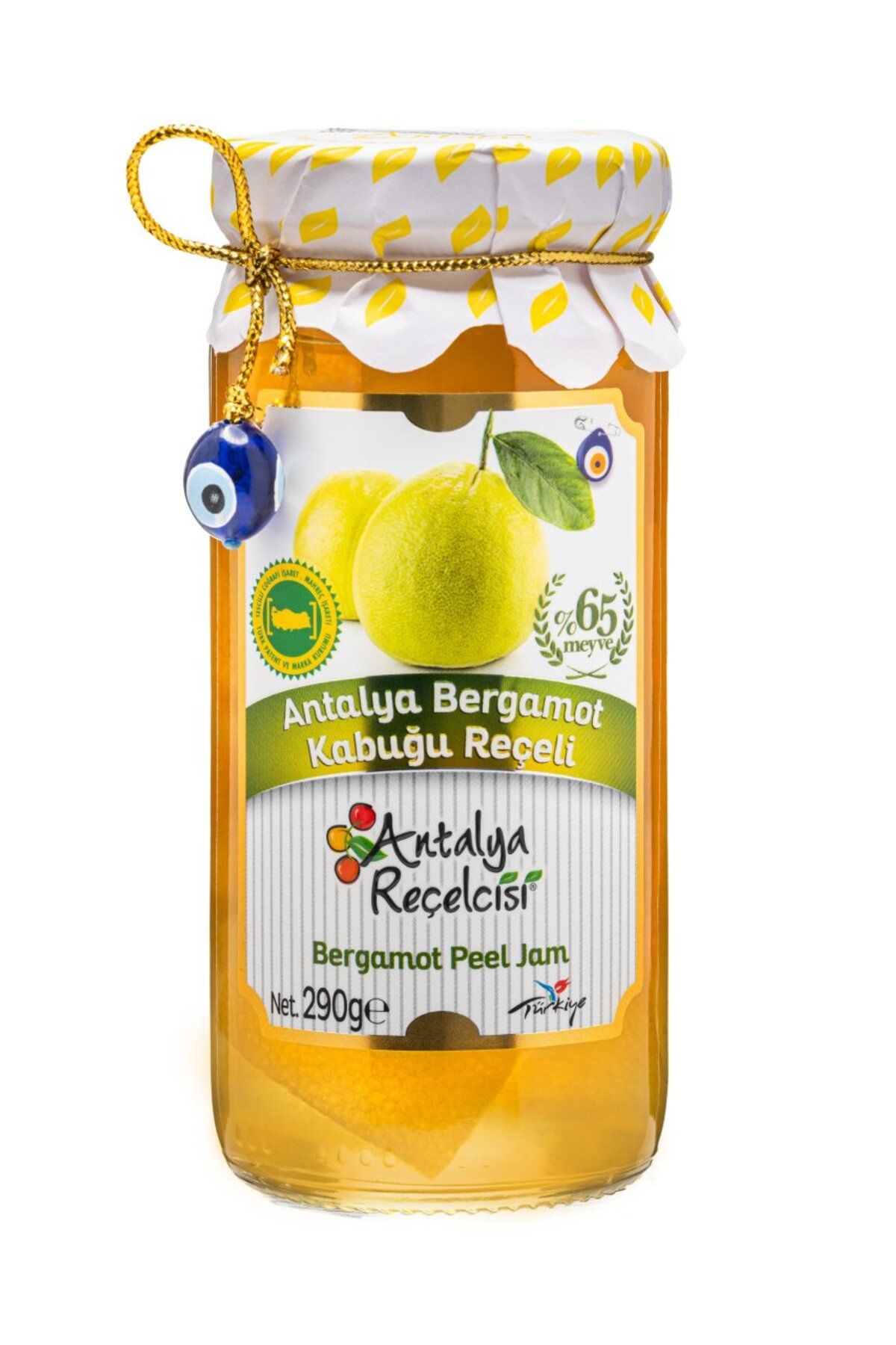 Antalya Reçelcisi Bergamot Kabuğu Reçeli Gurme Serisi %65 Meyve 290gr