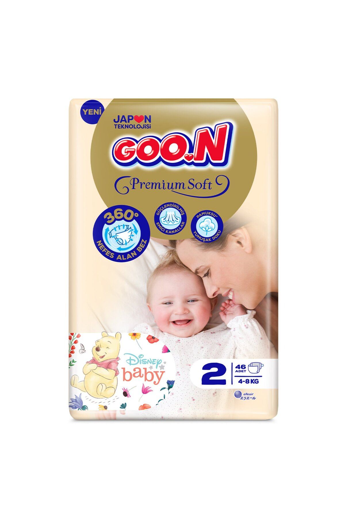 Goo.n Premium Soft Jumbo 2 Beden Mini 4-8 Kg 46'lı