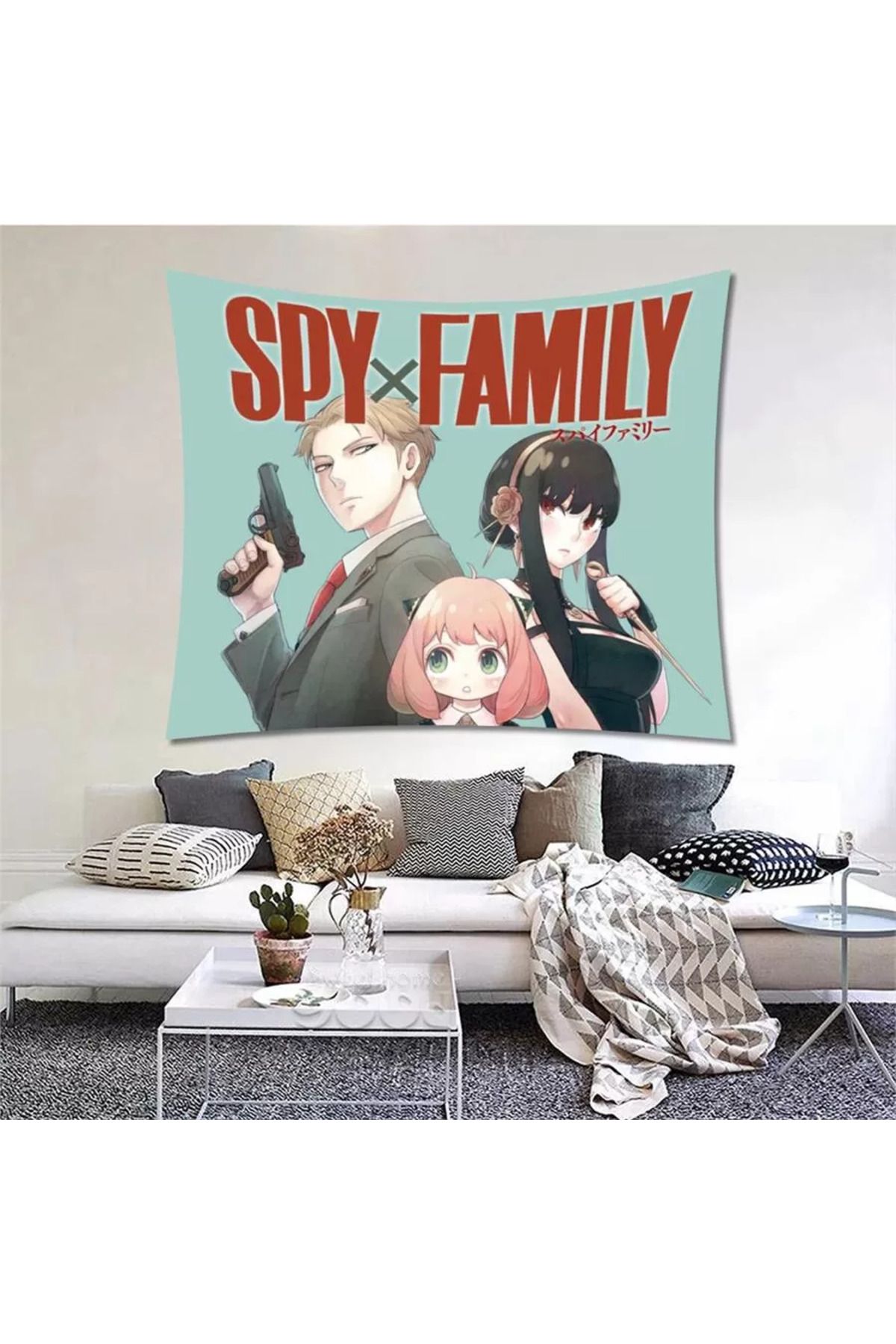 Köstebek 70 X 100 Cm Anime Spy X Family Characters Yatay Duvar Halısı