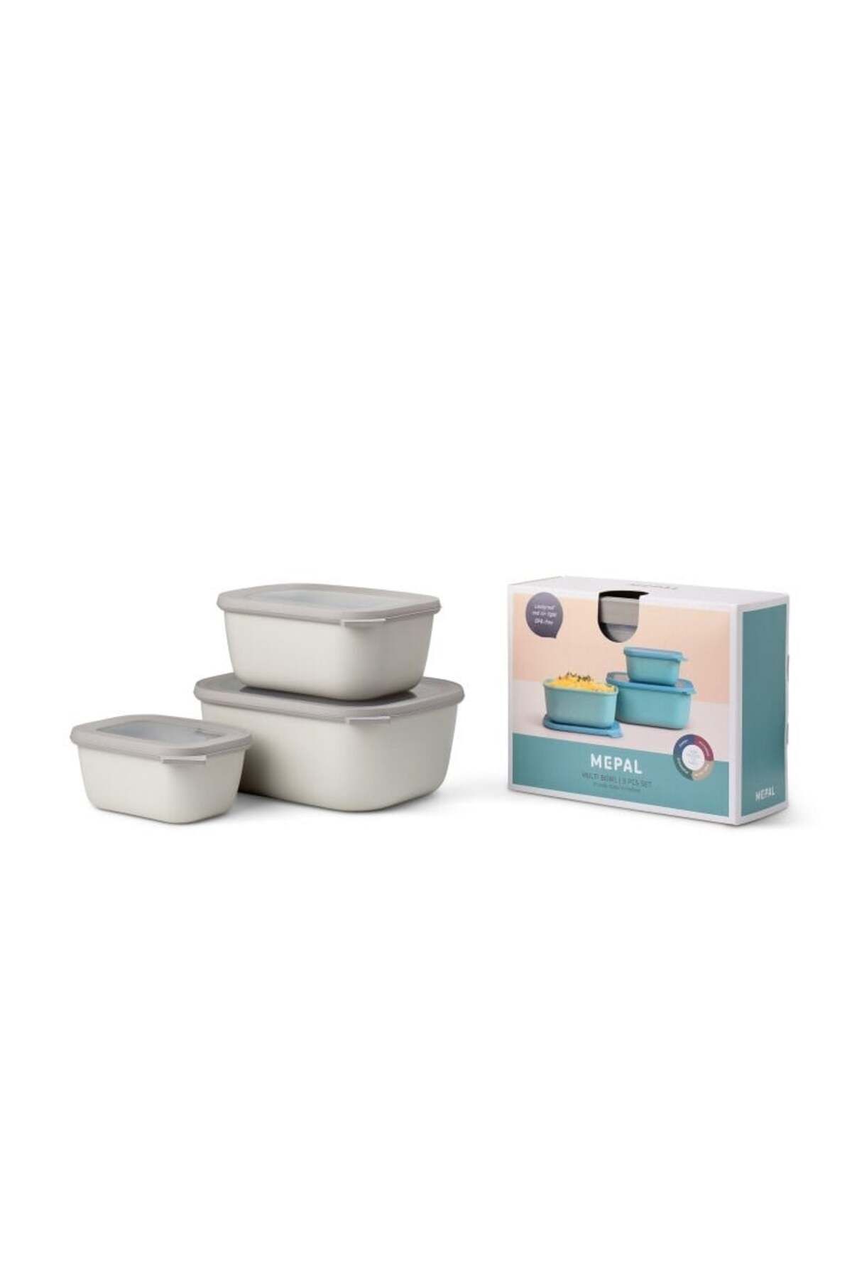 Mepal Set Cirqula Rectangular 3 Parça Saklama Kabı