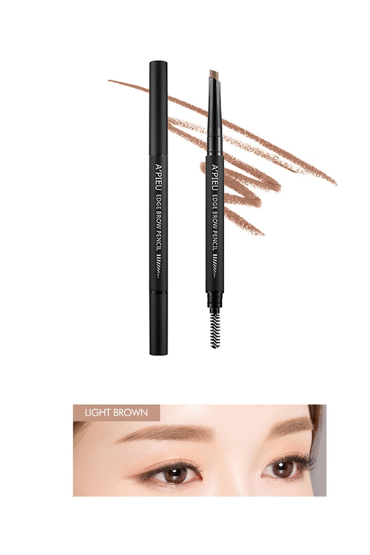 Missha Açık Kahverengi Kaş Kalemi - A'PIEU Edge Brow Pencil Light Brown 0.35g 8806185751841