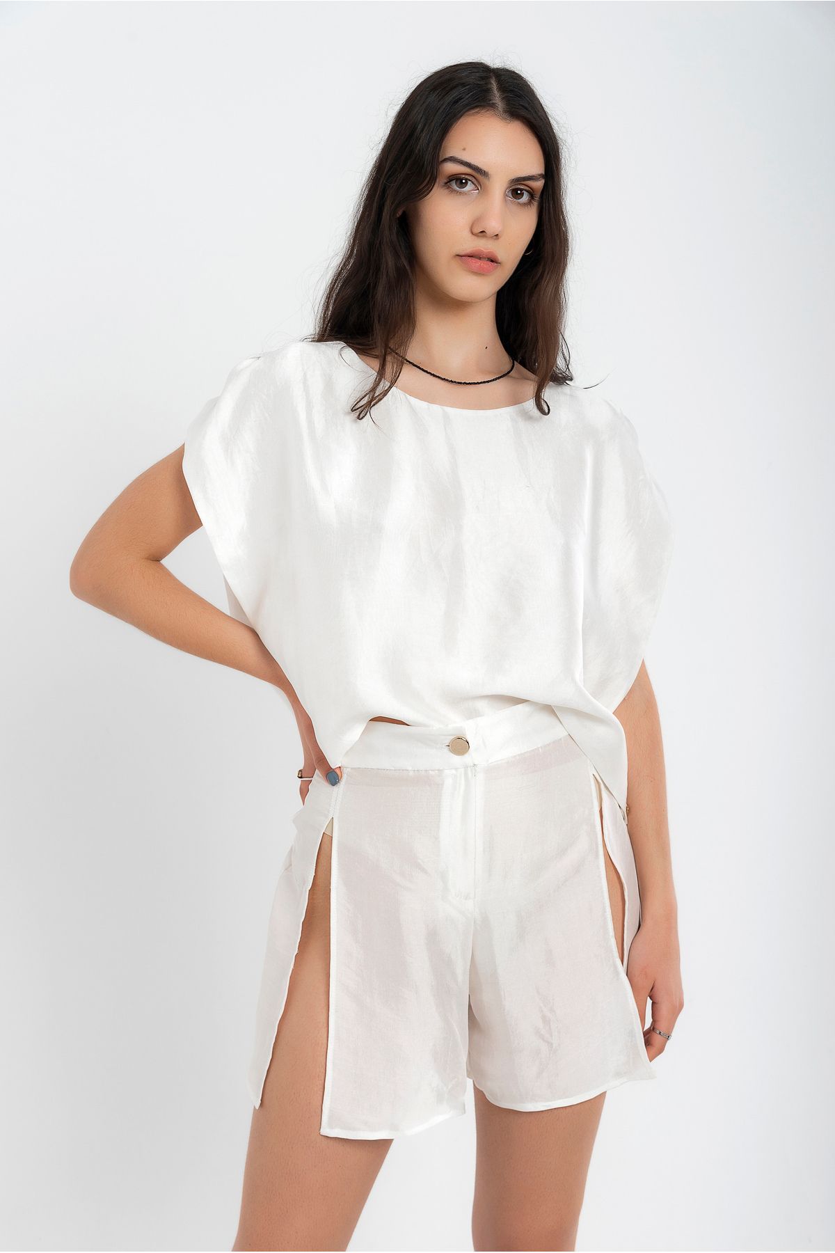 Sevenmuses Yırtmaçlı Ipek Şort