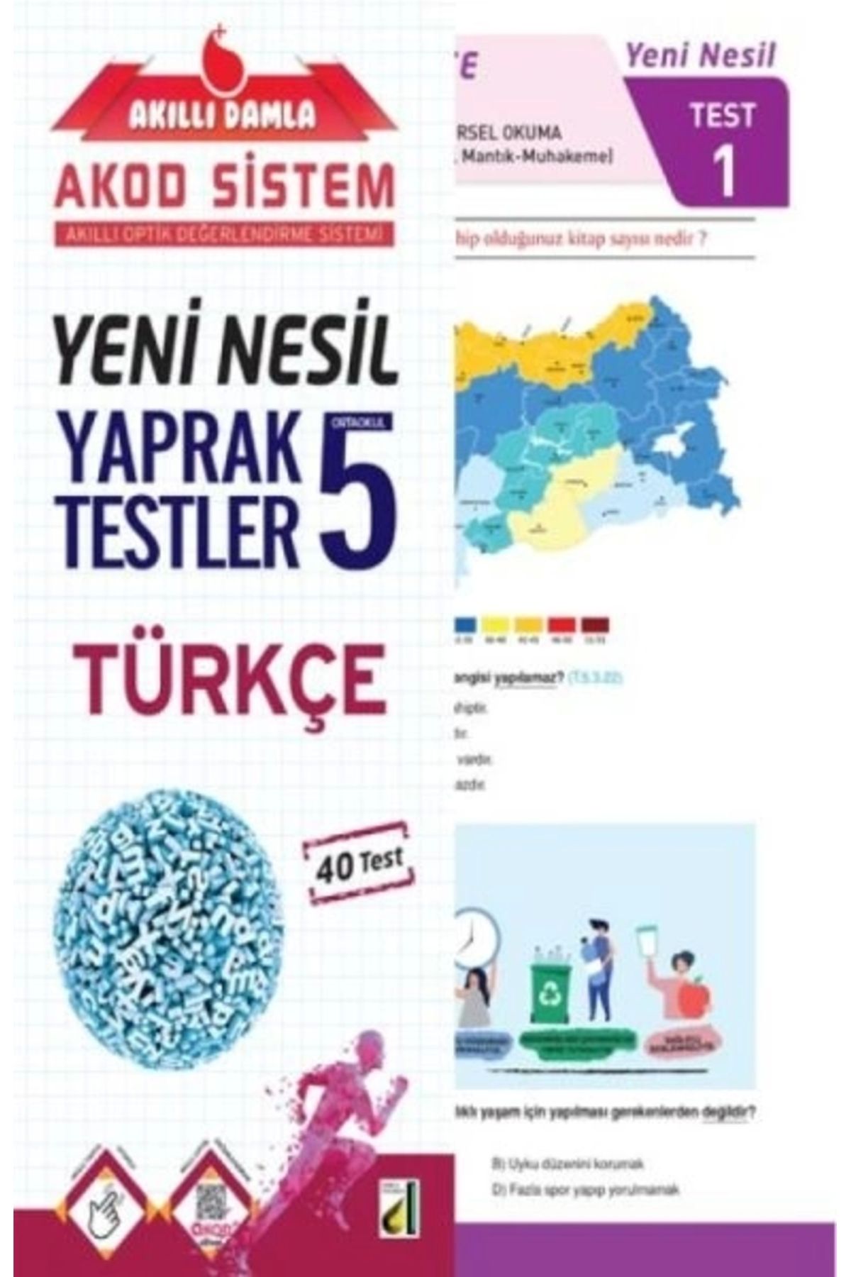 Genel Markalar Akıllı Damla Türkçe Yeni Nesil Yaprak Testler-5. Sınıf