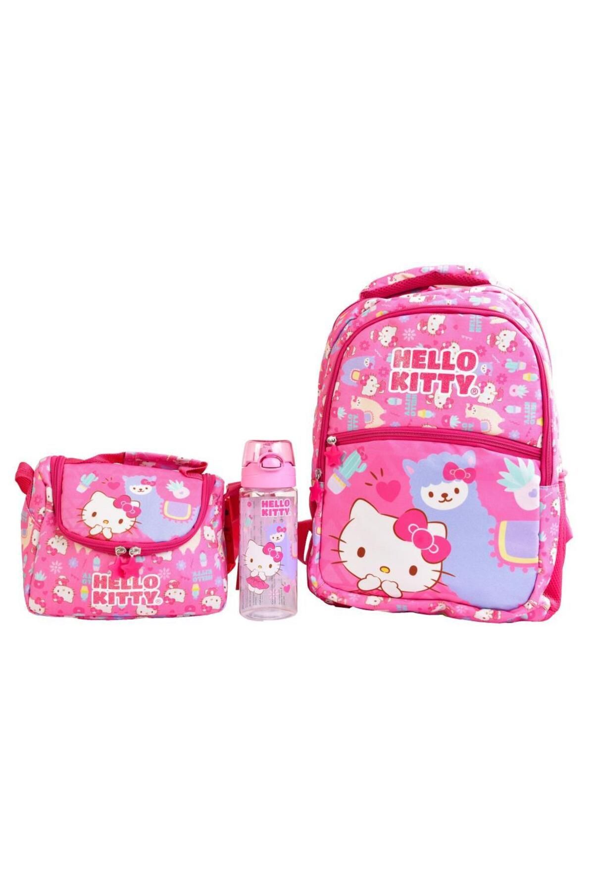 Hello Kitty Kız Çocuk İlkokul Çantası Seti / Ellaboni Okul Çantası Seti