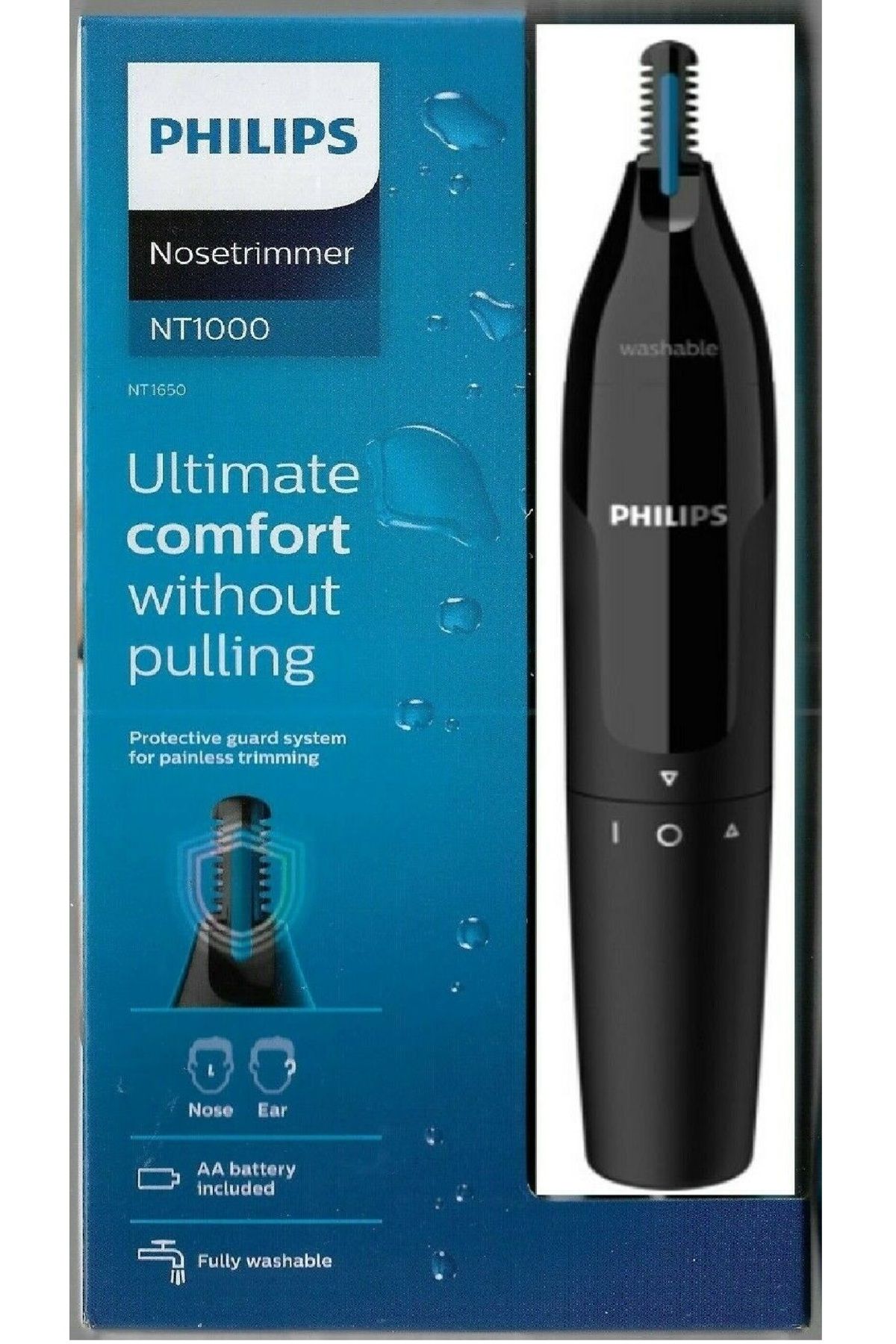 Philips Su Geçirmez Yıkanabilir Kulak ve Burun Tüy Kıl Alma Makinesi