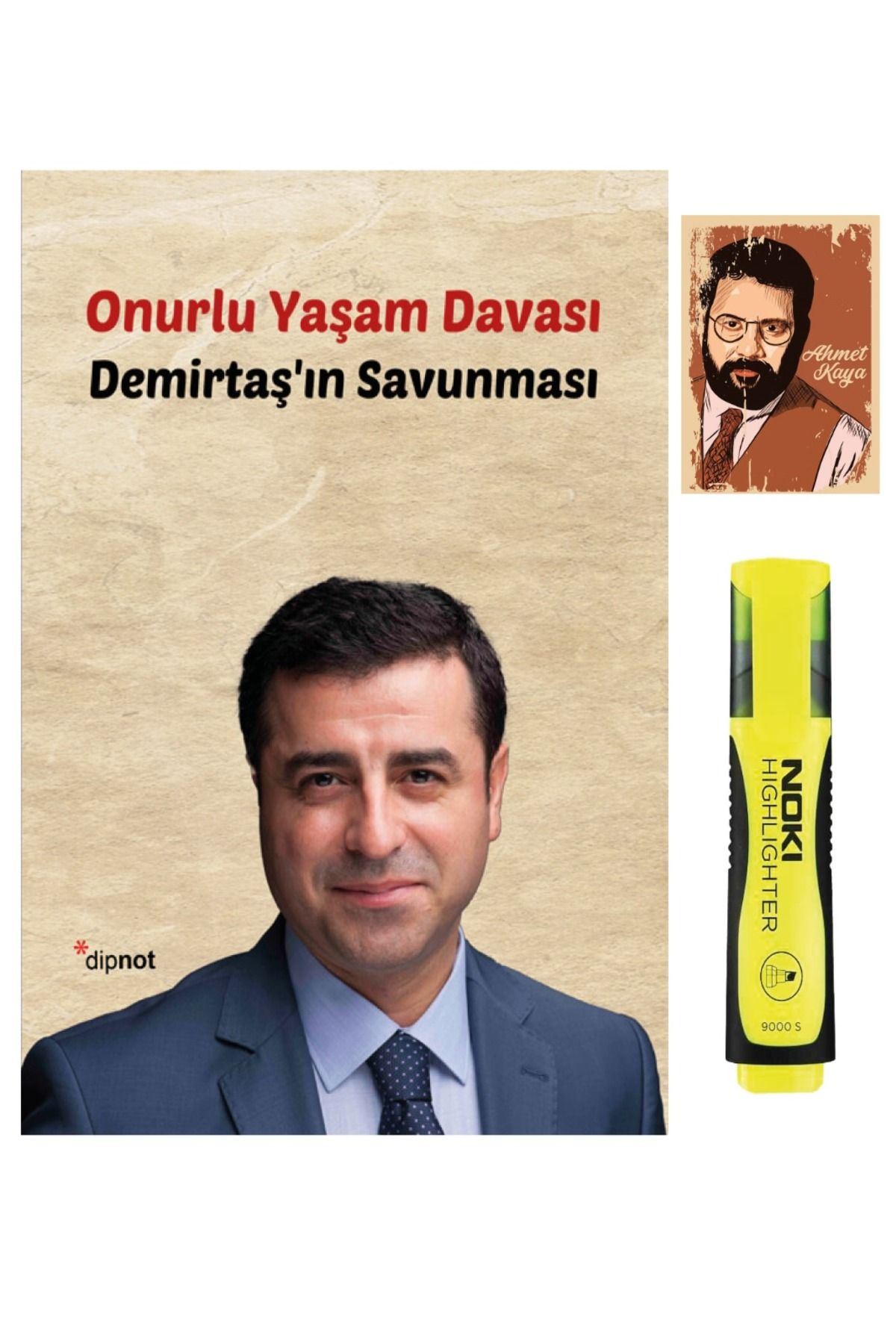 Dipnot Yayınları Selahattin Demirtaş'ın Savunması - Onurlu Yaşam Davası - Sarı Fosforlu Kalem - Not Defter Seti