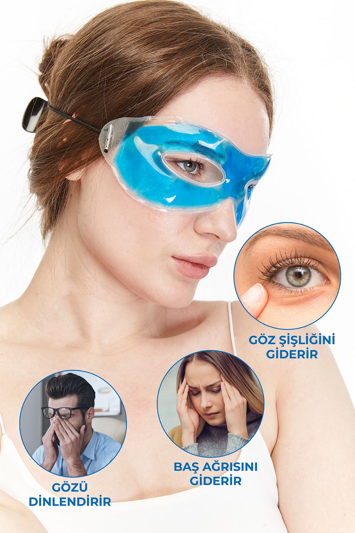 Flexy Medical Göz Maskesi Jel Kırışık Önleyici Ve Giderici Dinlendirici Soğuk Sıcak Termojel Gözaltı Torbası