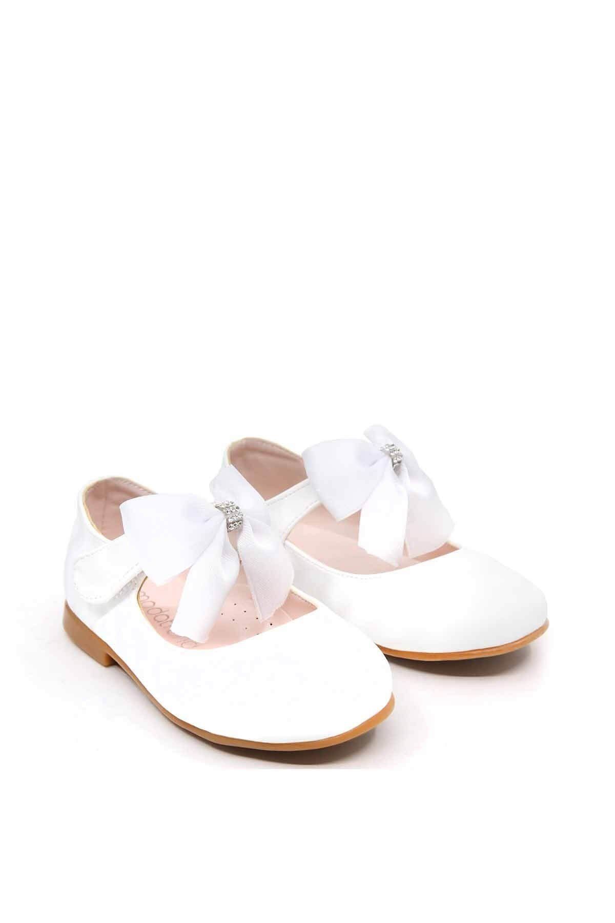 Ccway Çocuk Kurdeleli Ayakkabı 26-30 Beyaz