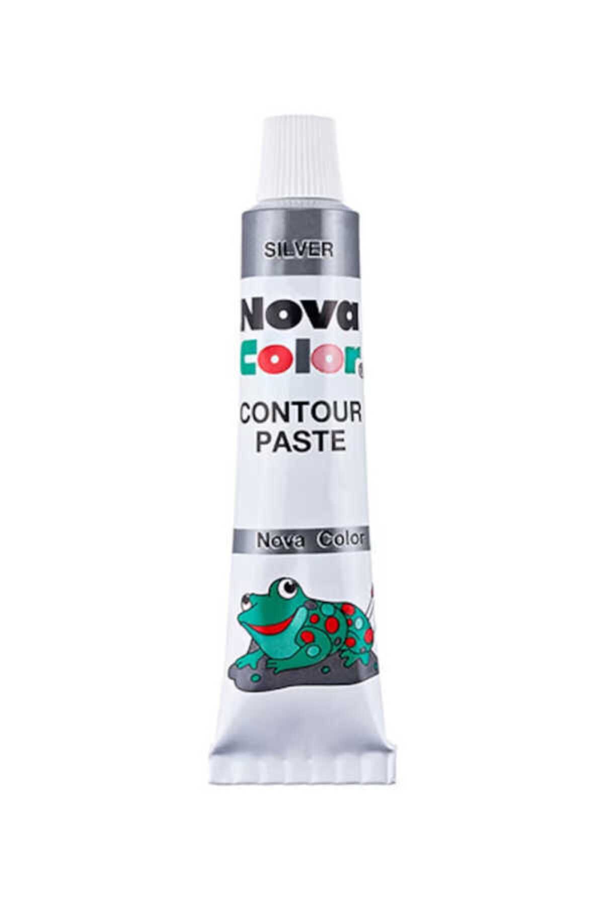 nova color Nc-185 Cam Kontur Gümüş Yaldızlı