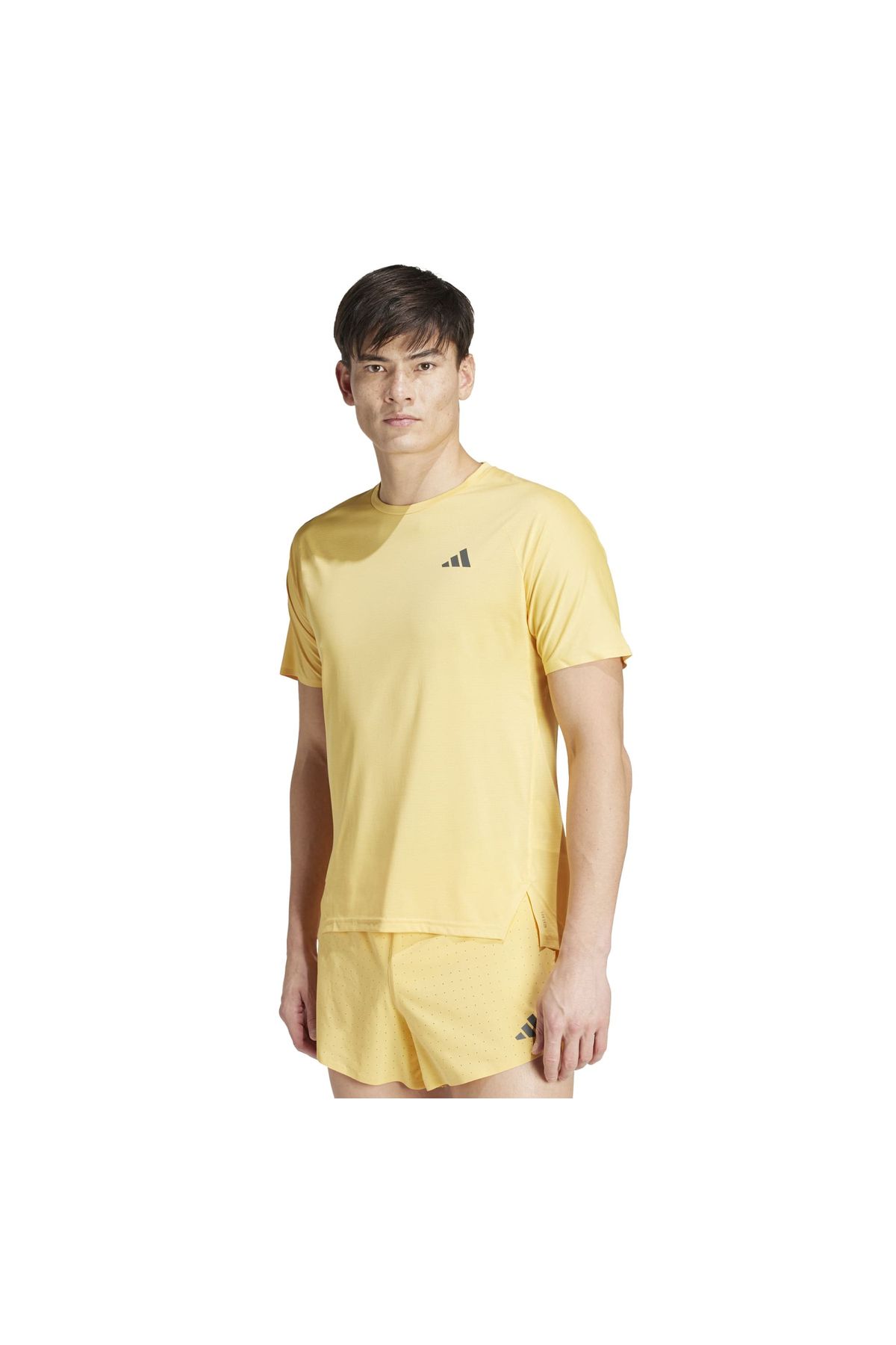 adidas IM9835-E adidas Adızero Tee M Erkek T-Shirt Sarı