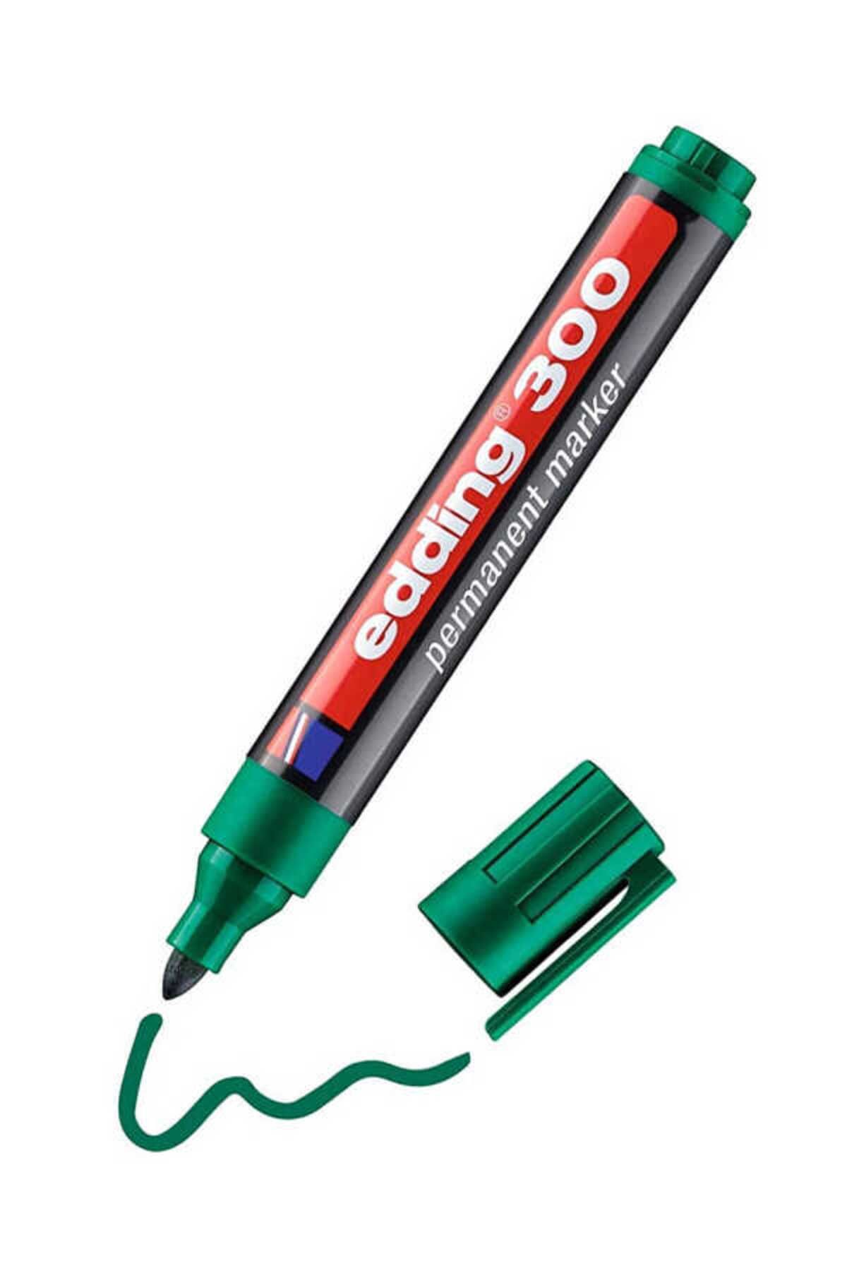 Edding Yeşil Yuvarlak Uç Permanent Koli Kalemi E-300