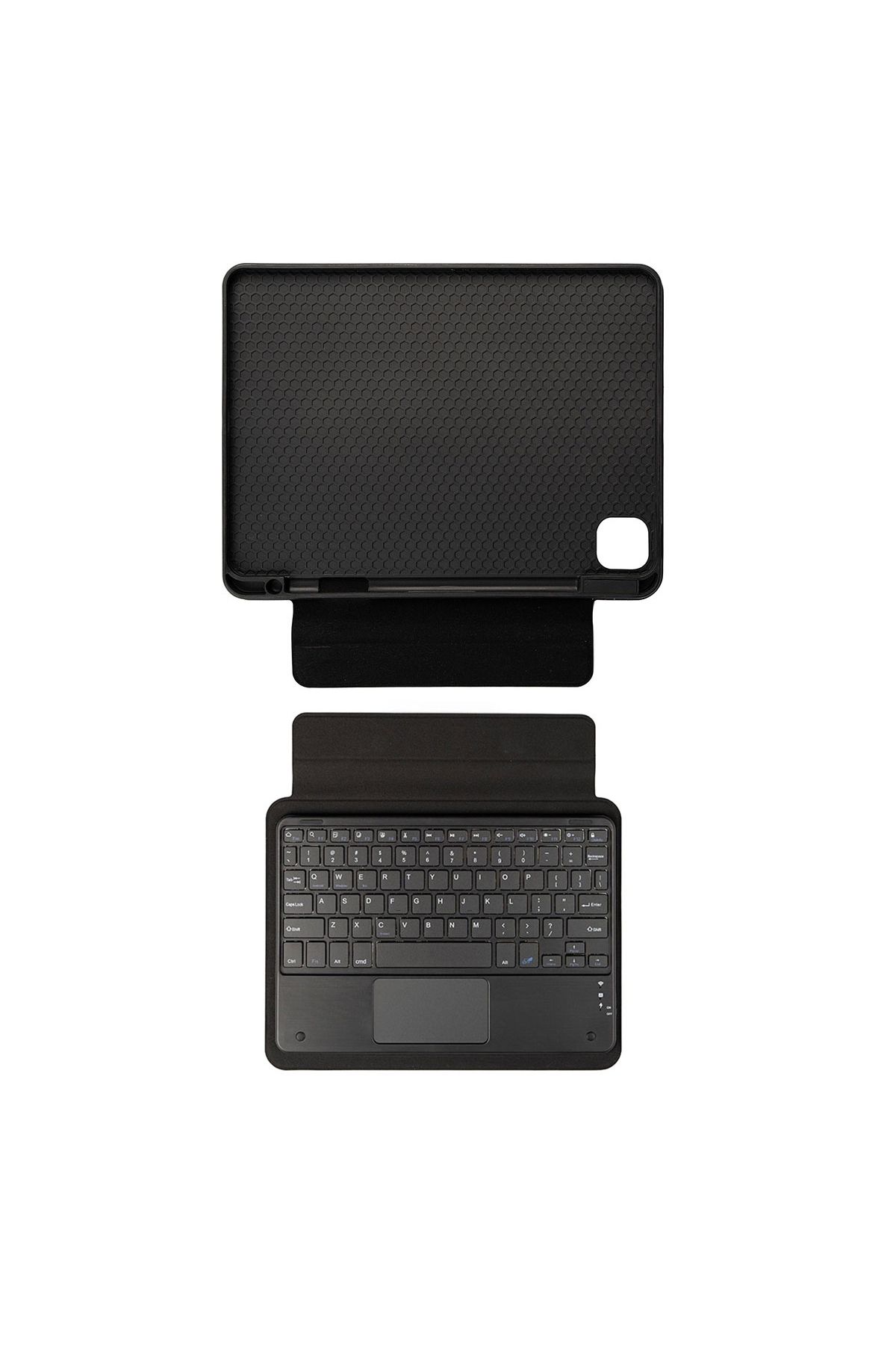 Lopard Apple Ipad Pro 12.9 2022 M2 Border Keyboard Bluetooh Bağlantılı Standlı Klavyeli Tablet Kılıf