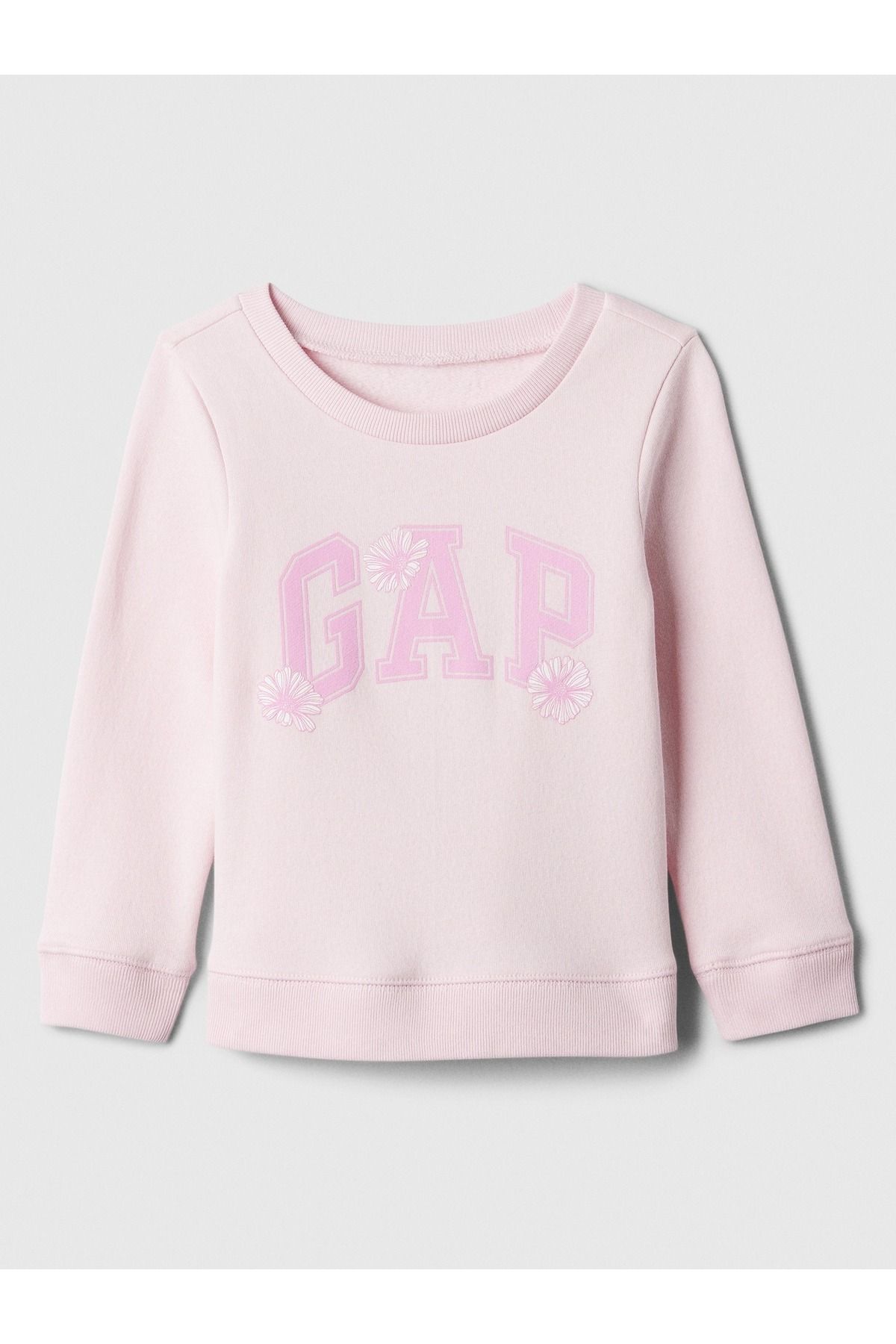 GAP Kız Bebek Pembe Gap Logo Fleece Sweatshirt