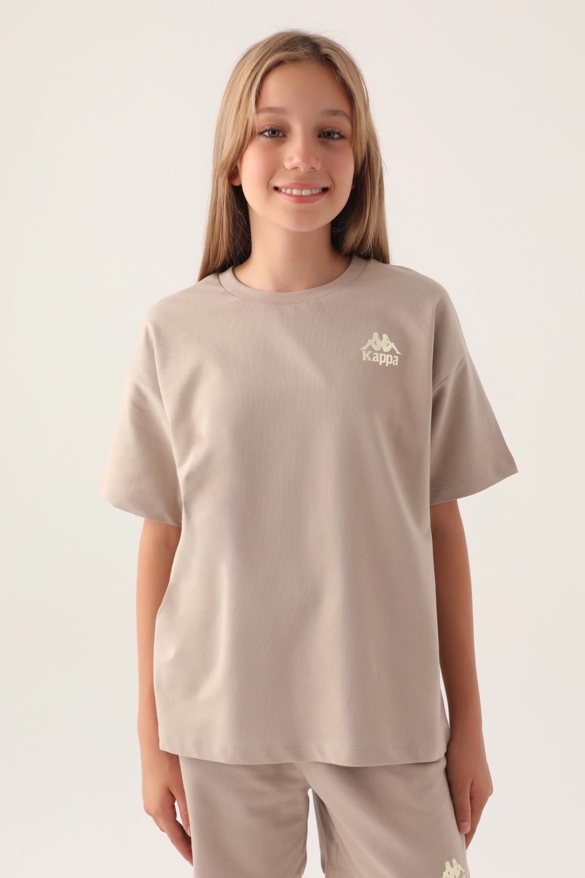 Kappa Authentic Chelsey Kız Çocuk Bej Regular Fit Tişört
