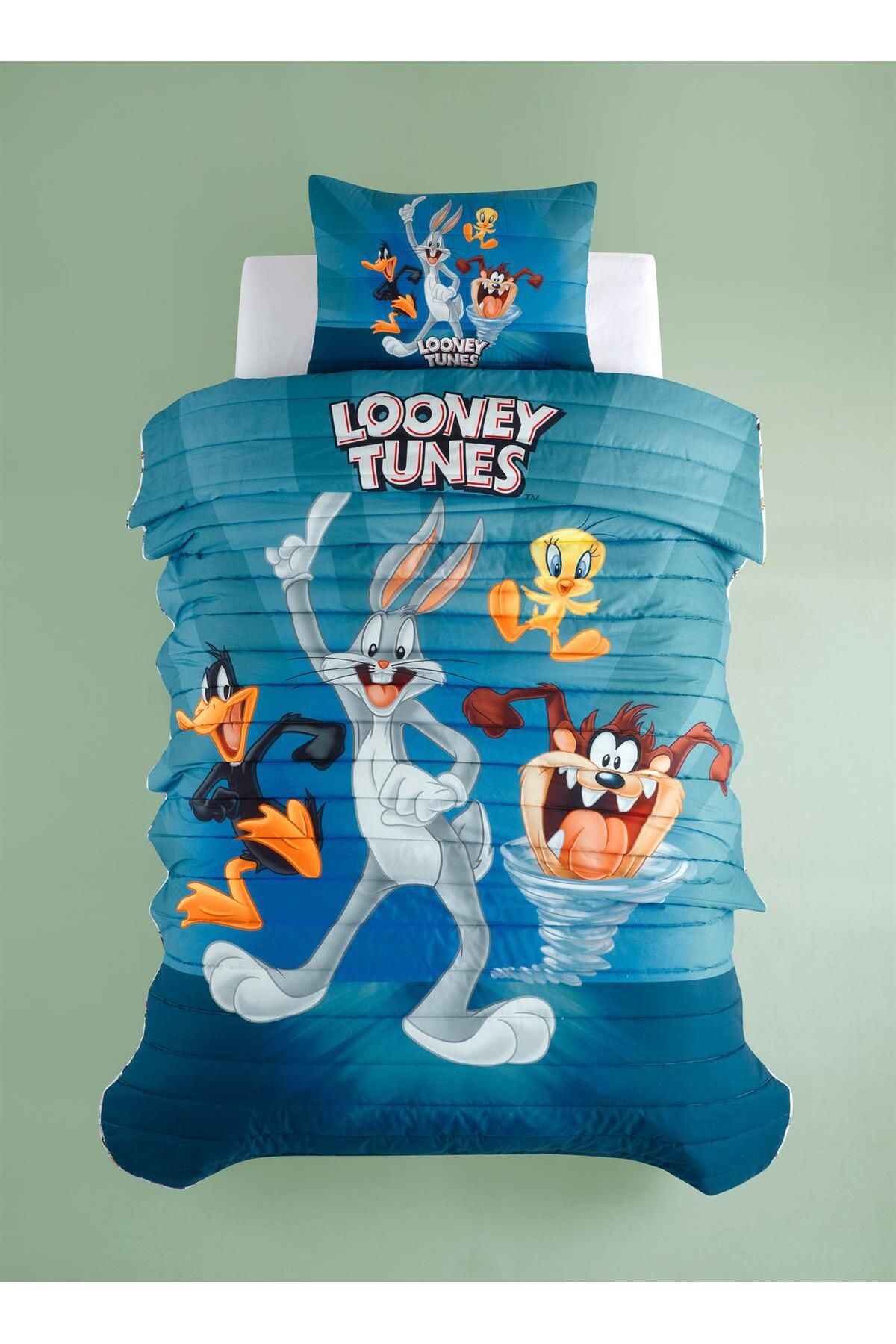 Warner Bros Warner Bros Looney Tunes Pamuk Tek Kişilik Yatak Örtüsü Seti