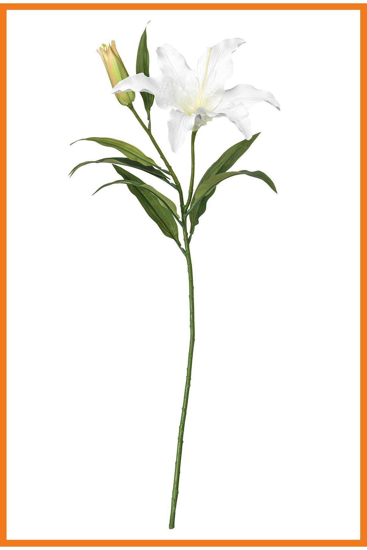 Alony Home Smycka Yapay Çiçek Zambak 85 Cm Beyaz