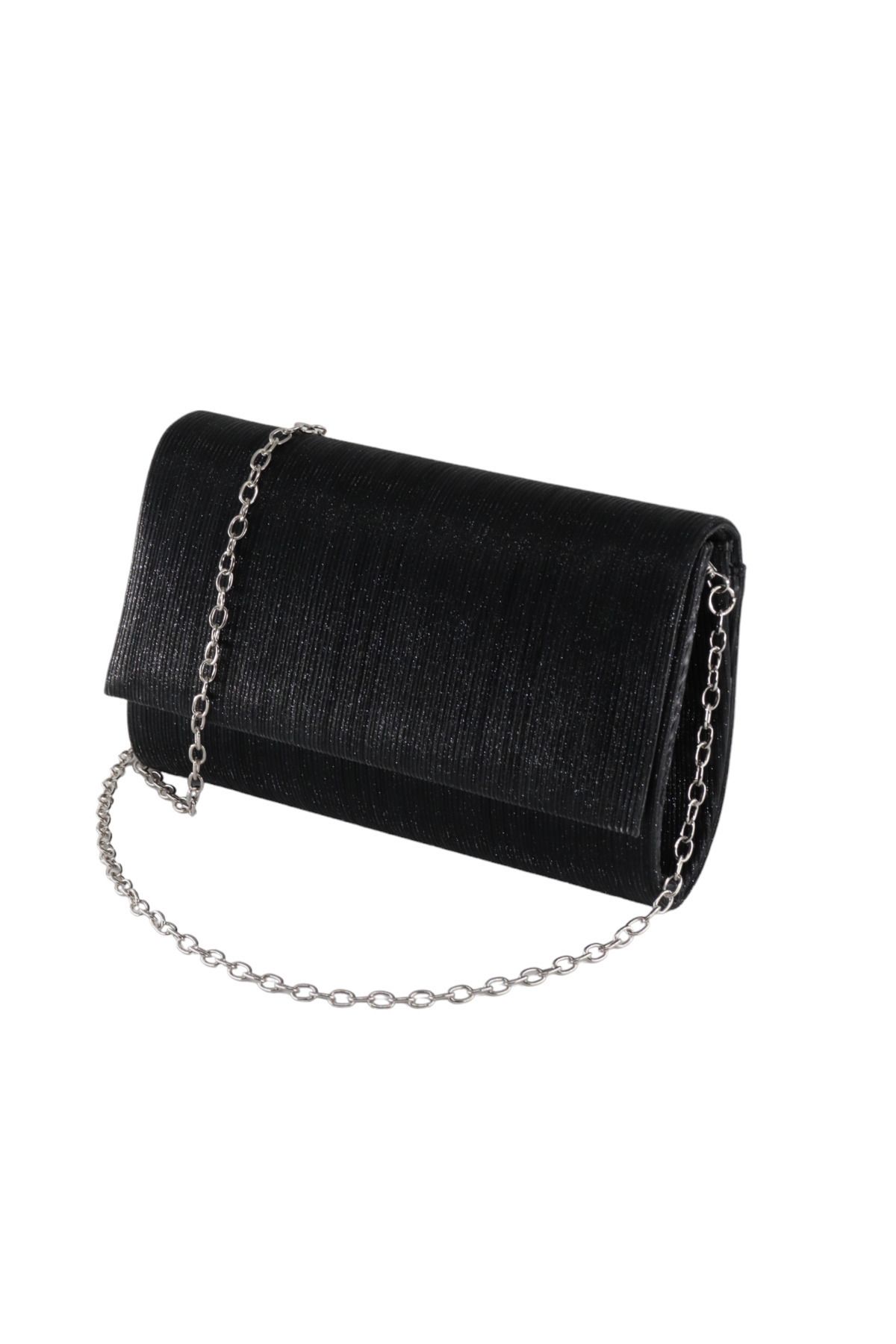 KEEBA Siyah Portföy Çanta. Siyah Clutch Çanta. Gece Çantası. Davet Çantası. El Çantası.