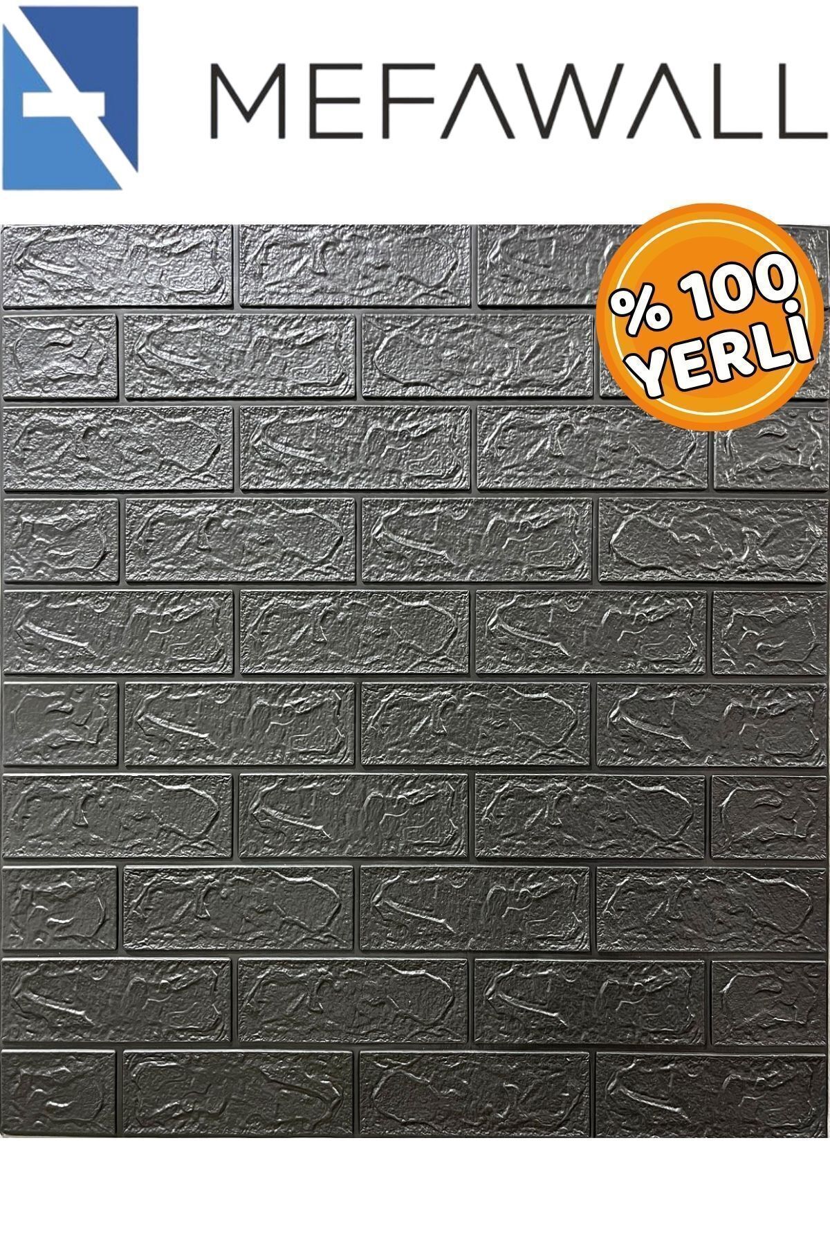 Mefawall Gri 3d Dekoratif Taş Tuğla Desen Kendinden Yapışkanlı Duvar Kağıdı Kaplama Duvar Paneli Estetik