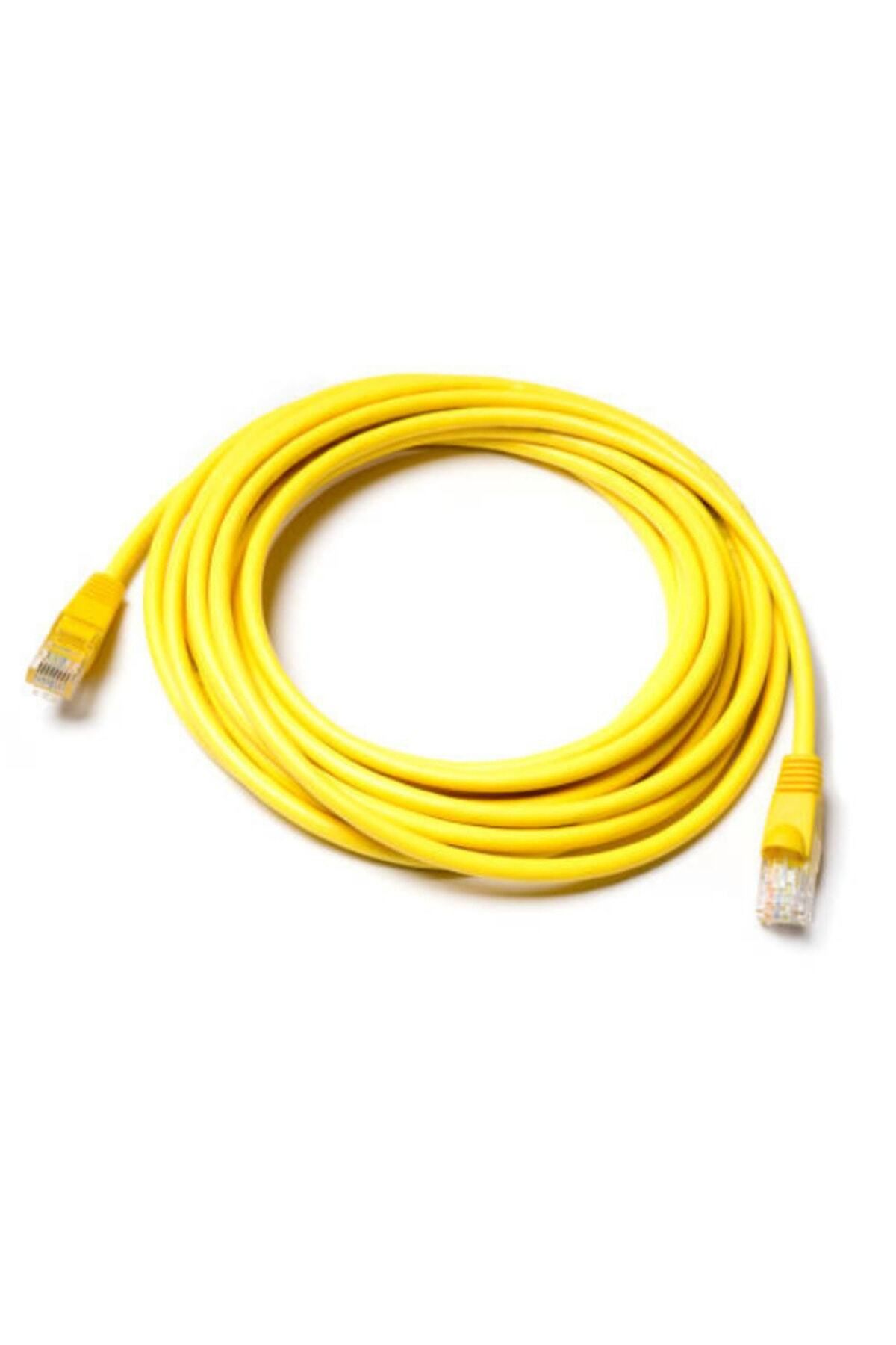 ostende 10 Metre Cat6 Sarı Renk Internet Bilgisayar Lan Ethernet Modem Rj45 Patch Switch Network Kablosu
