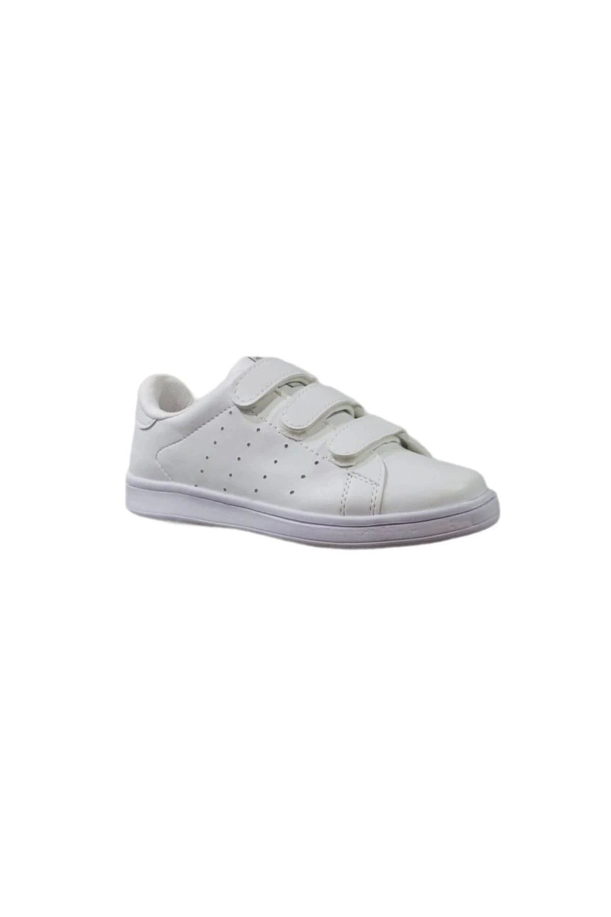 Venuma Beyaz Shoes Unisex Ultra Hafif Cırtlı Beyaz Günlük Yürüyüş Spor Ayakkabı