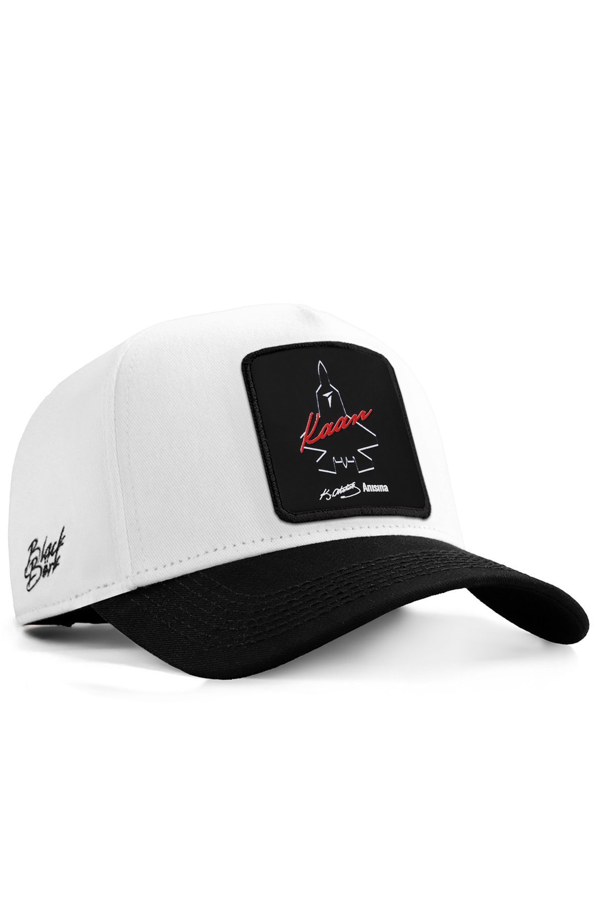 BlackBörk V1 Baseball Saygı - 2 Kaan Lisanlı Beyaz-siyah Siperli Şapka