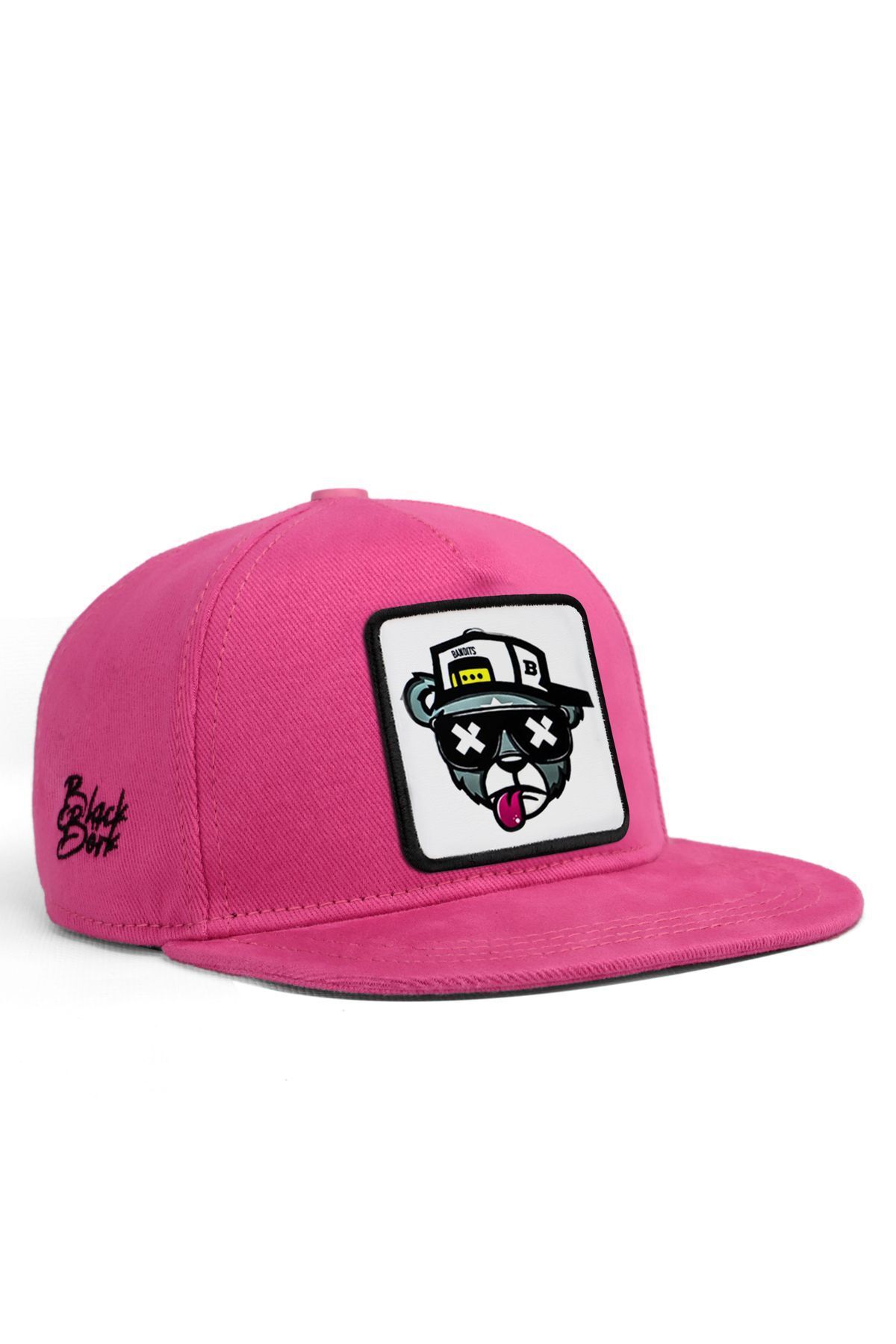 BlackBörk V1 Hip Hop Kids Ayı - 6bs Kod Logolu Unisex Pembe Çocuk Şapka (CAP)
