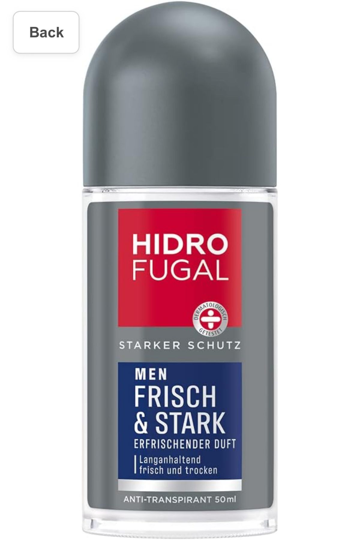 Hidro Fugal Men Fresh & Stark Roll-On (50 ml), Ferahlatıcı Kokulu Güçlü