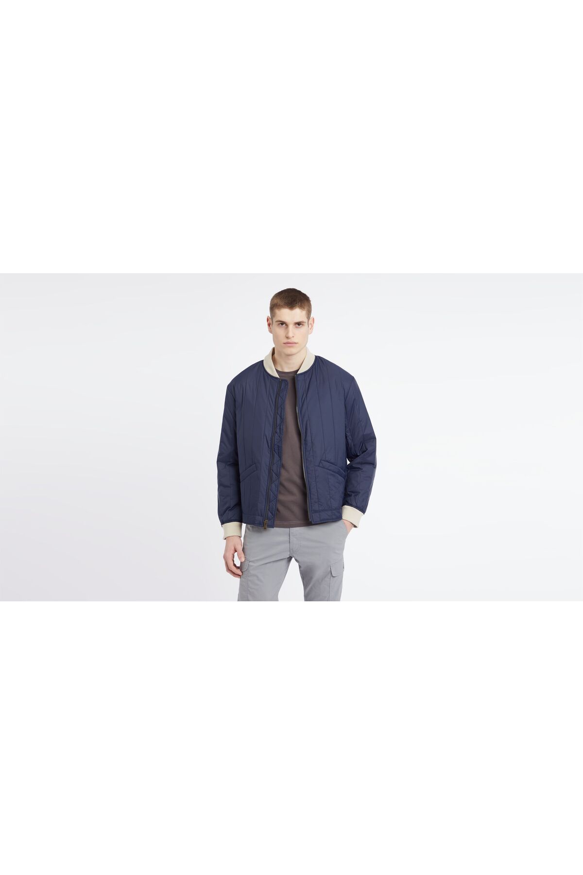 Dockers Channel Quilted Bomber Lacivert Ceket Mont