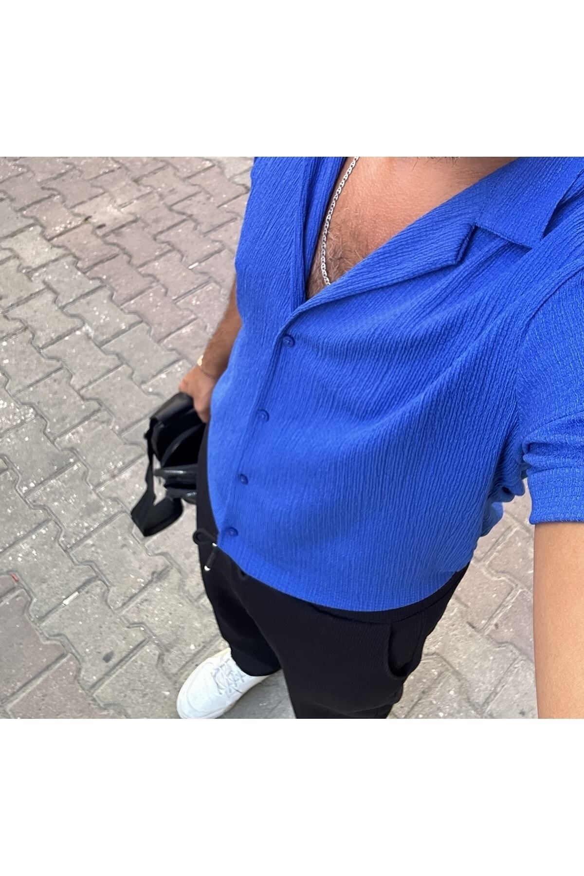 Marrakesh Erkek Likralı Oversize Gömlek
