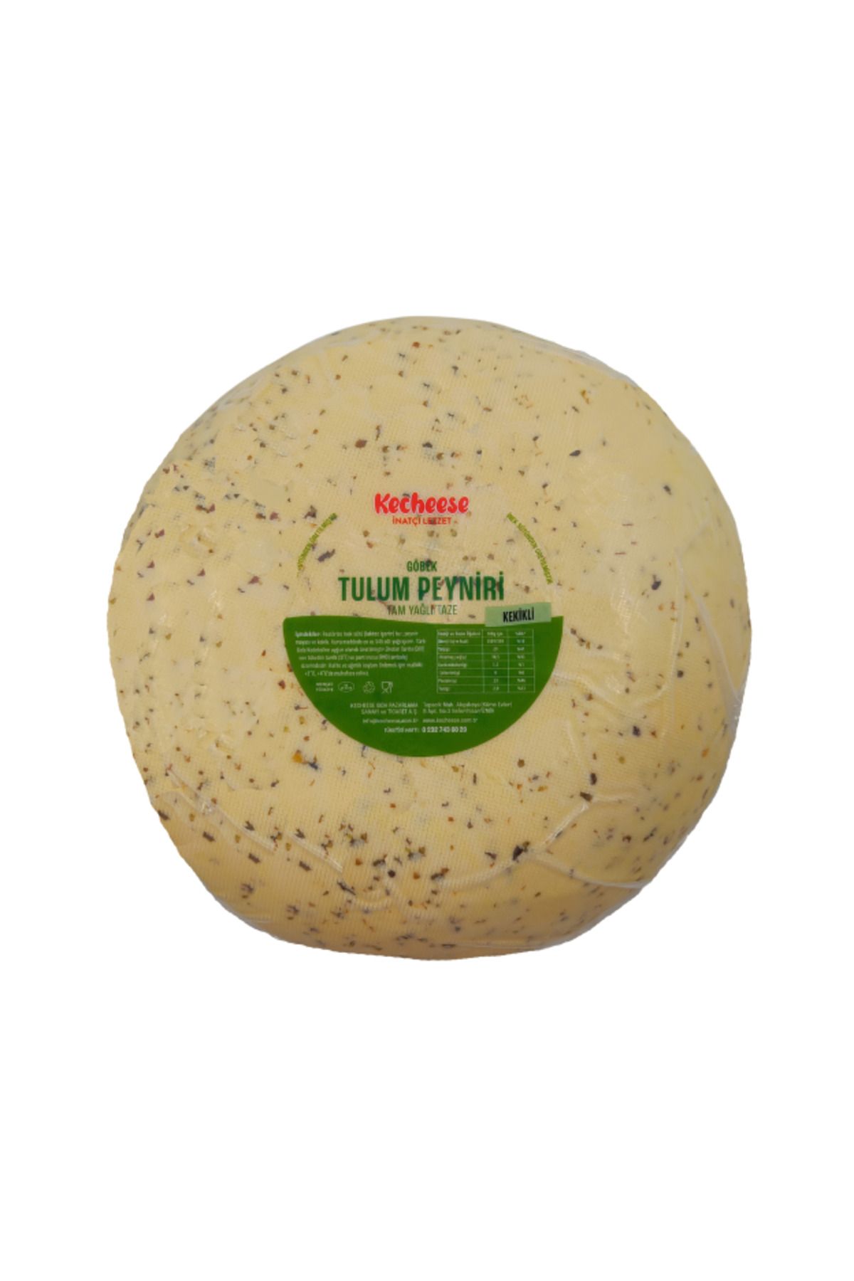 KECHEESE Tam Yağlı Kekikli Göbek Tulum Peyniri 4 Kg