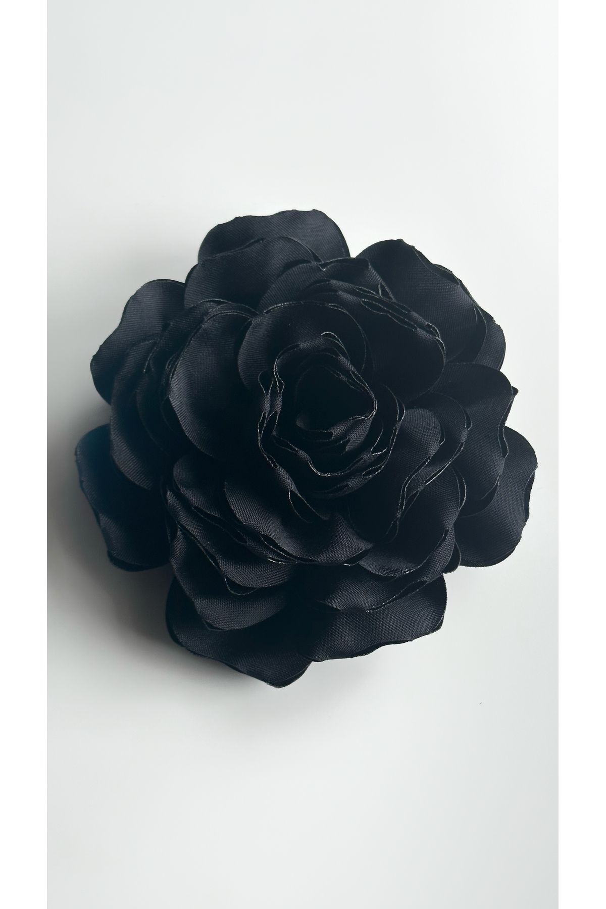 Âlâ Atelier İğneli Kumaş Çiçek Broş siyah Gül Broş