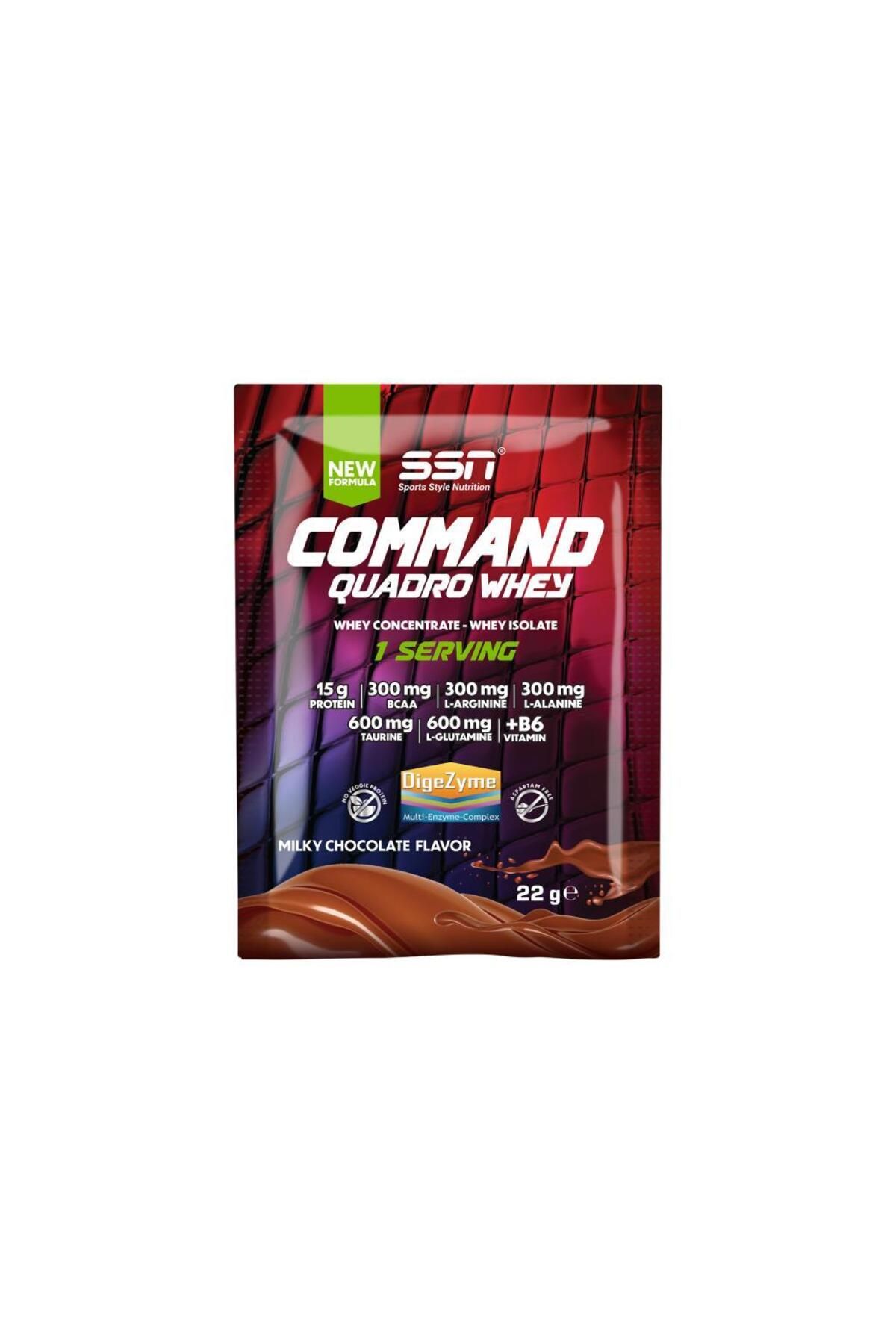 SSN Sports Style Nutrition Command Quadro Whey Şase 22 gr Çikolata Protein Tozu