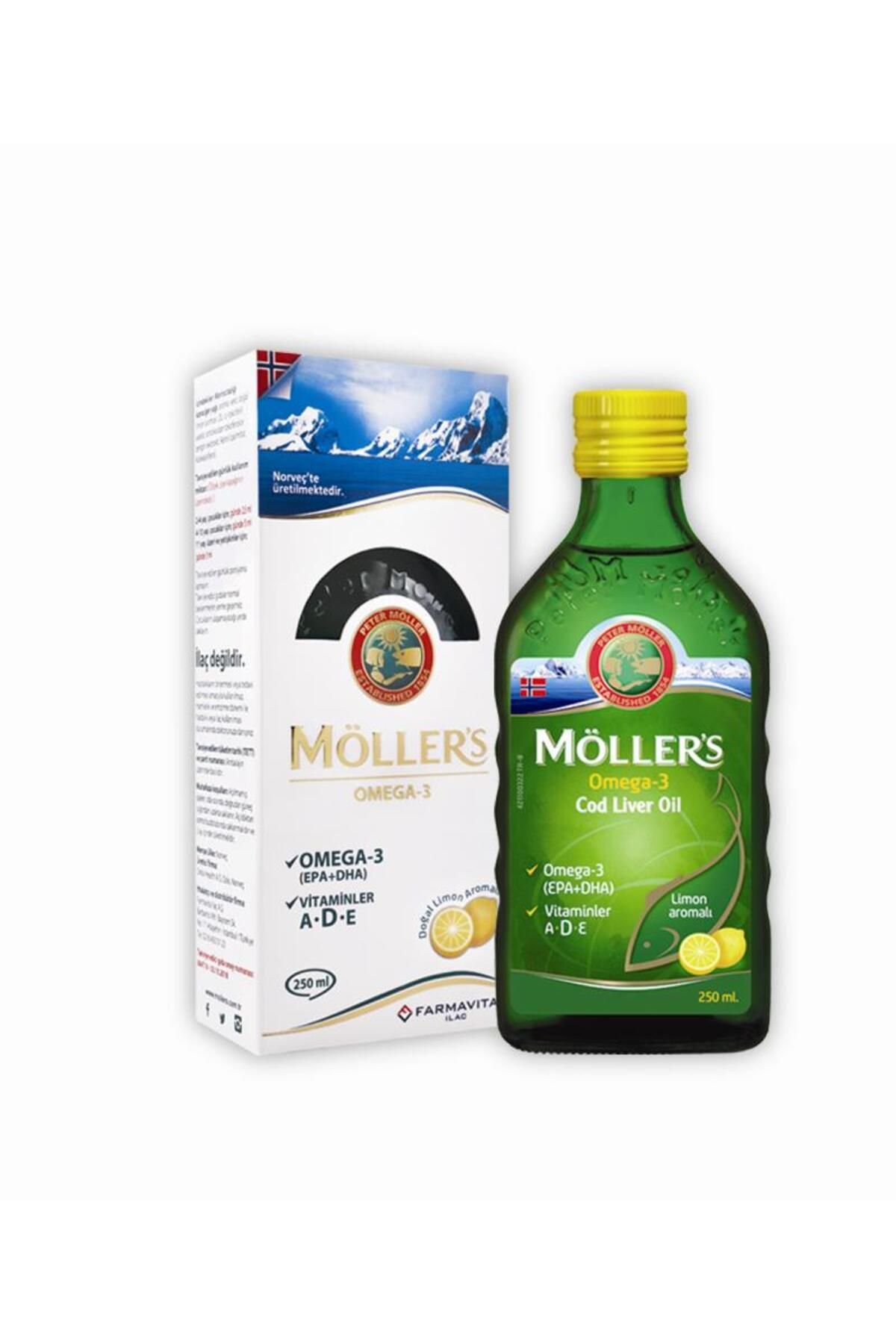 Mollers Omega-3 Limon Aromalı Balık Yağı Şurubu 250 ml