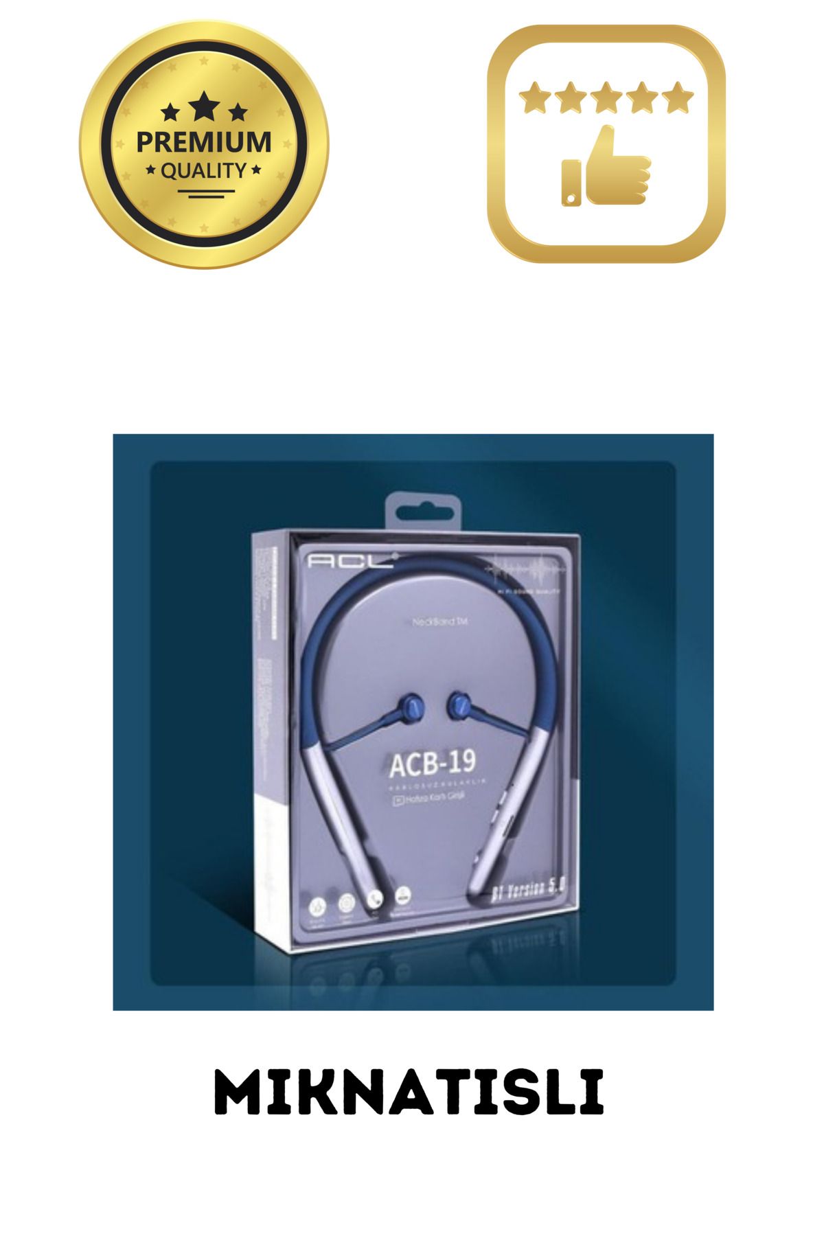 ACL Kablosuz Boyunluk Bluetooth Kulaklık 60 Saat Hafıza Kart Destekli