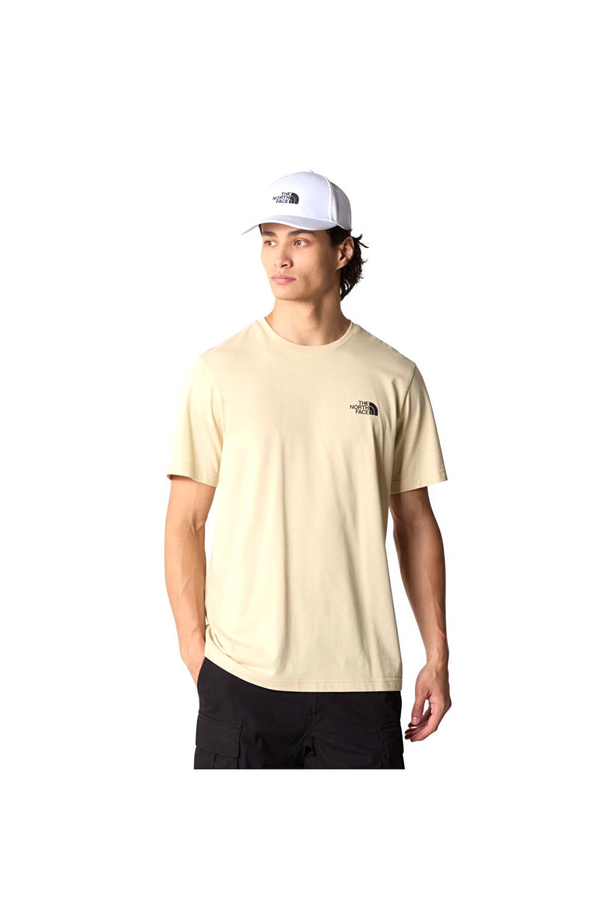The North Face M S/s Simple Dome Erkek Bej Outdoor T-shirt Nf0a87ng3x41