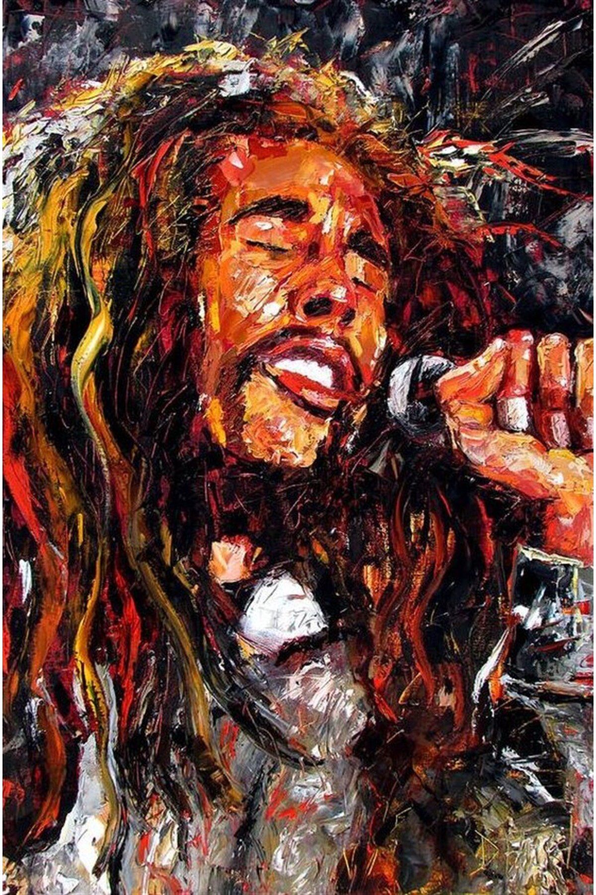 Marcel Kristal Tablo Bob Marley Marcel Sanat Elmas Mozaik Tablo 51x76cm
