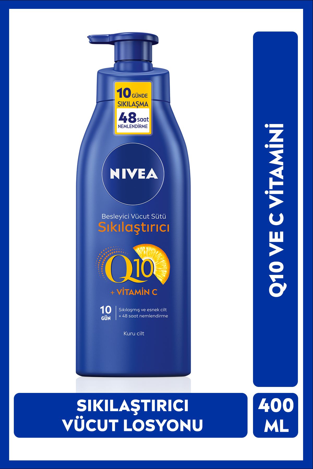 NIVEA Body Q10 Vücut Sütü Sıkılaştırıcı 400 ml Pompalı