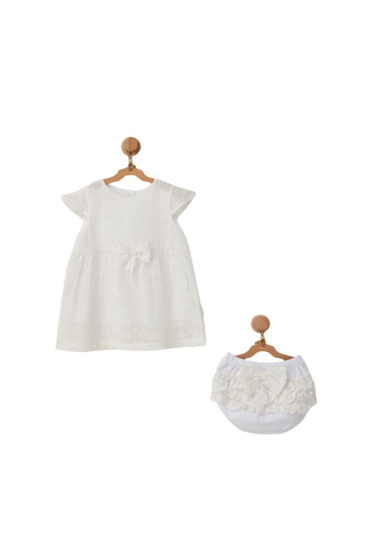 Andy Wawa Ac22506 Floral Street Underpant Bebek Elbise Takım White