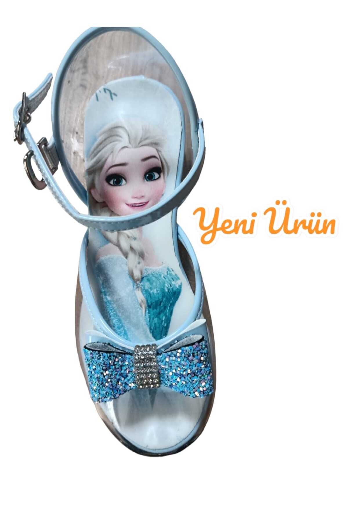 Genel Markalar Kız Çocuk Şeffaf Elsa Gümüş Topuklu Ayakkabı