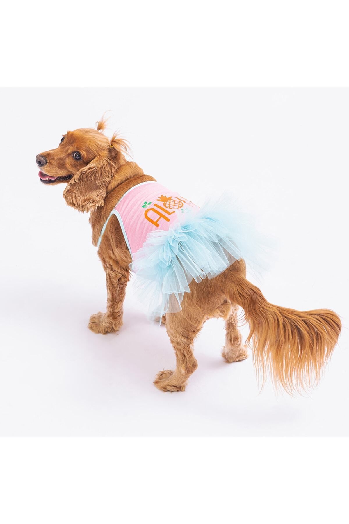 Pawstar Pembe Aloha Kedi Köpek Elbisesi - Kedi Köpek Kıyafeti