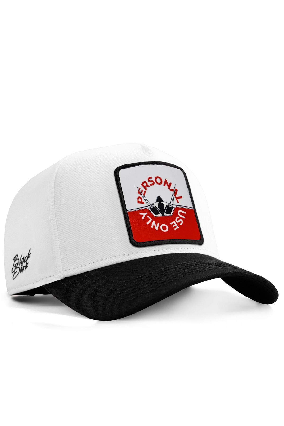BlackBörk V1 Baseball Kahraman Kaan Lisanlı Beyaz-siyah Siperli Şapka