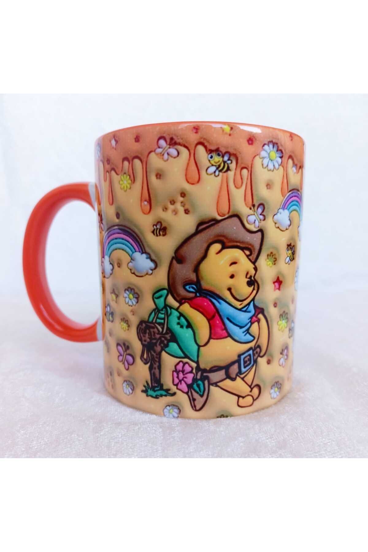 Mugs and love Winny the pooh 3D baskı büyük boy kupa