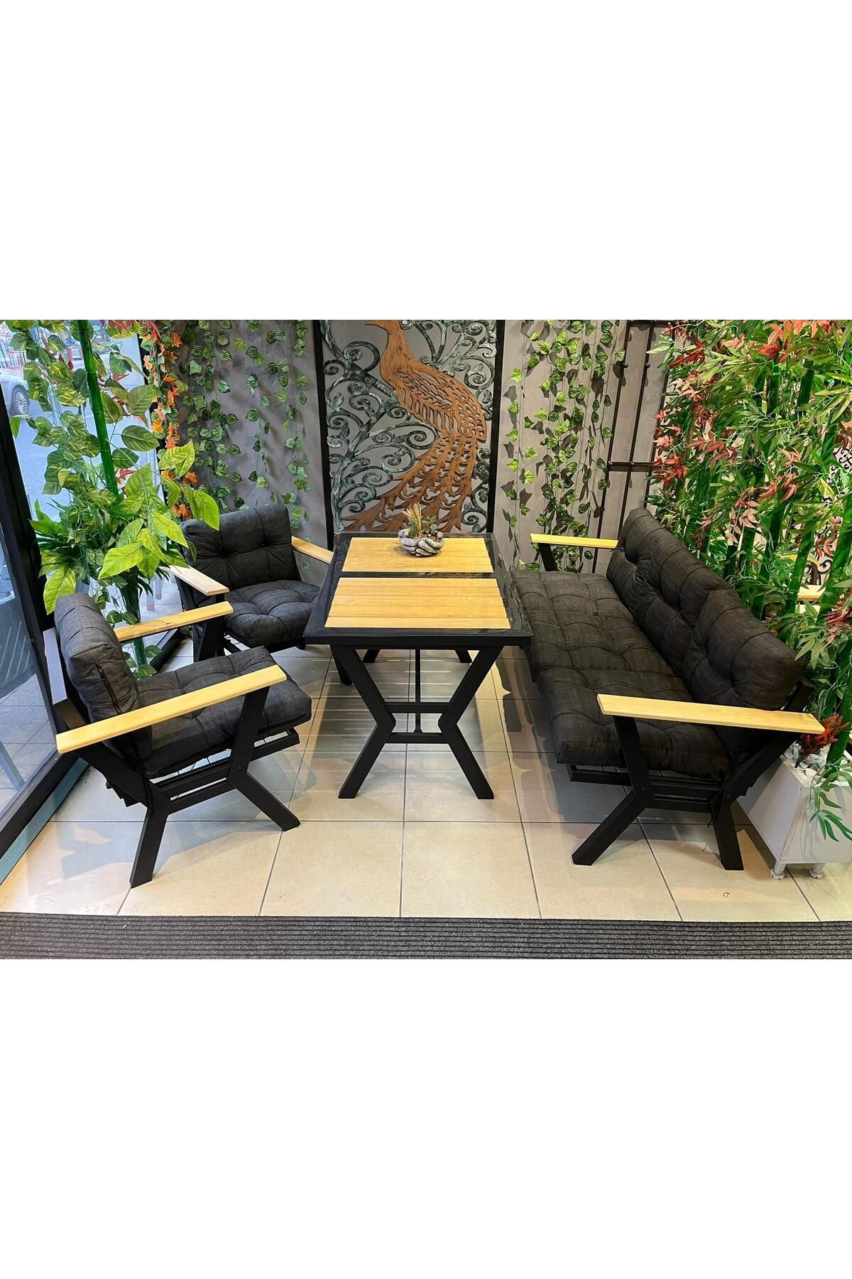 Dekoroom's 3-1-1-Masa bahçe alkon mobilyası ,çay seti ,cafe ,balkon takımı